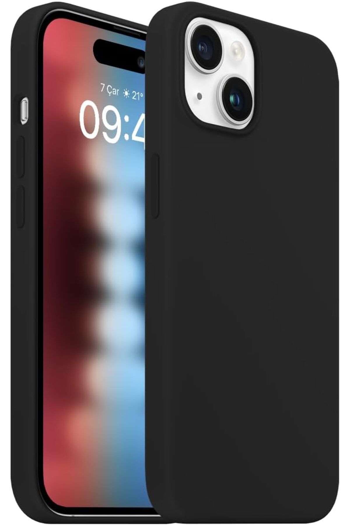 STOREMAX htpshopmx iPhone 15 ile Uyumlu Rubber Fit Kılıf, Silikon Kılıf, İpeksi Dokunuş Hisli, Tam Koru
