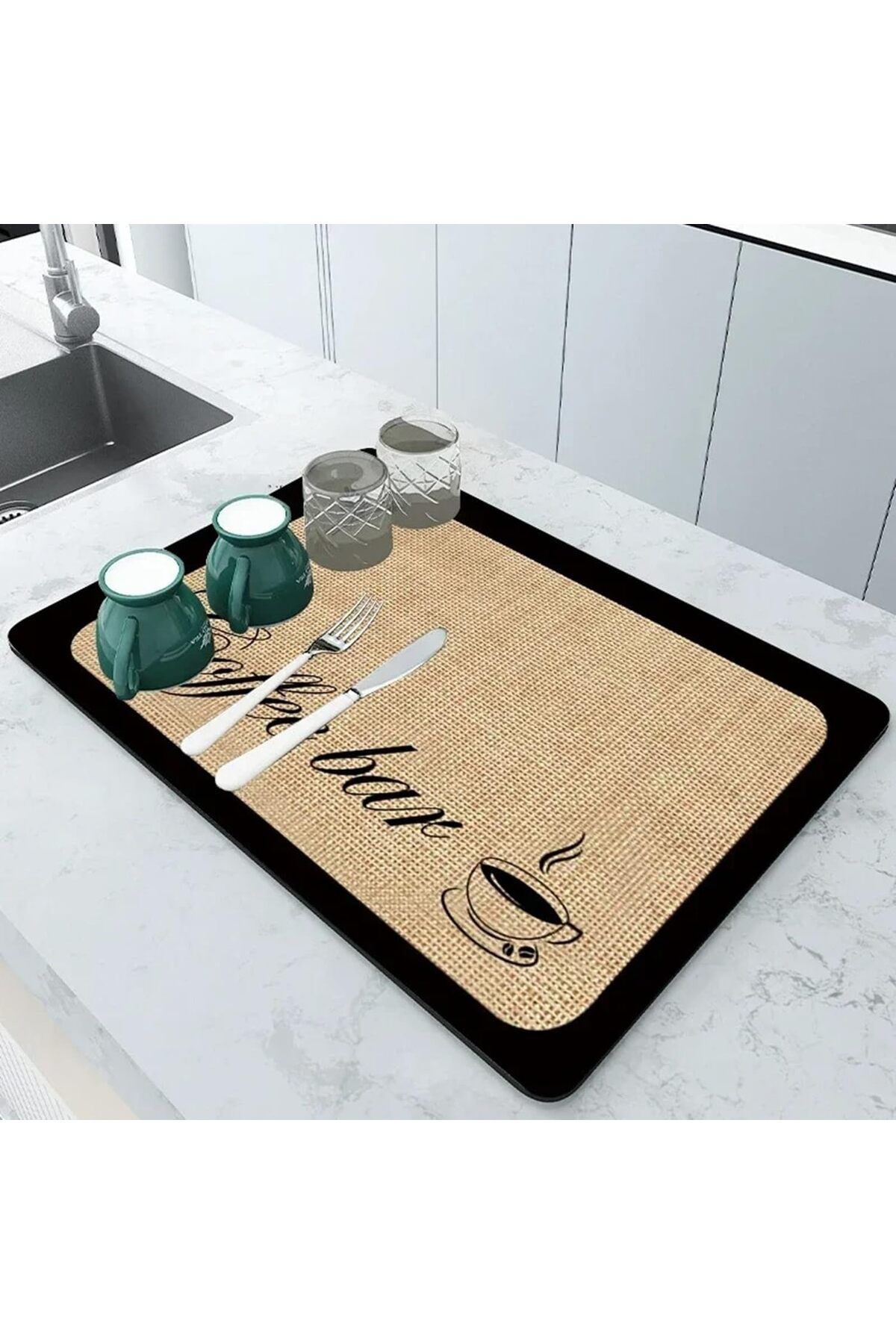 STOREMAX Sihirli Bulaşık Yıkama Matı | Kurulama Matı 40x50 Bulaşık Kurutma Matı Katlanabili
