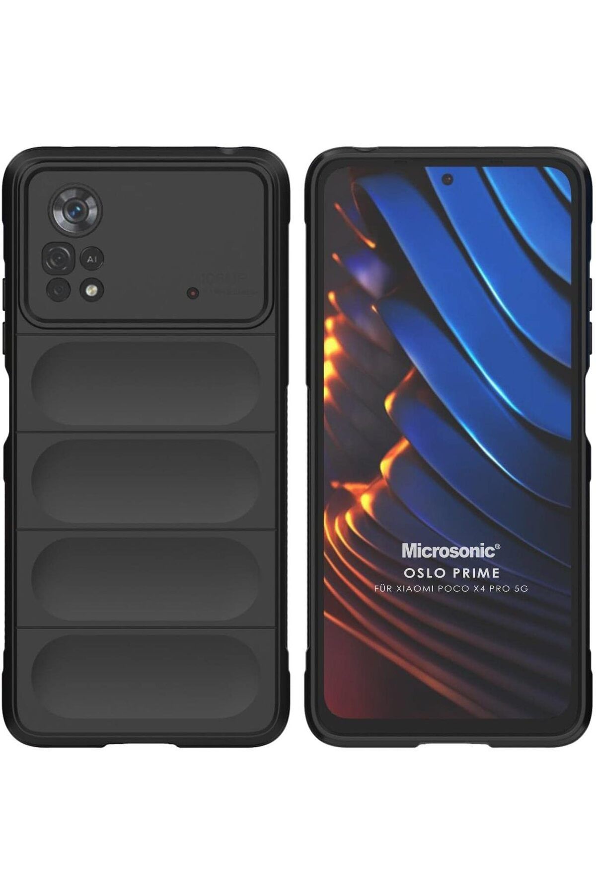 STOREMAX nffashopm Xiaomi Poco X4 Pro 5G için Kılıf Oslo Prime Siyah [Poco X4 Pro 5G ile Uyumlu Kılıf -