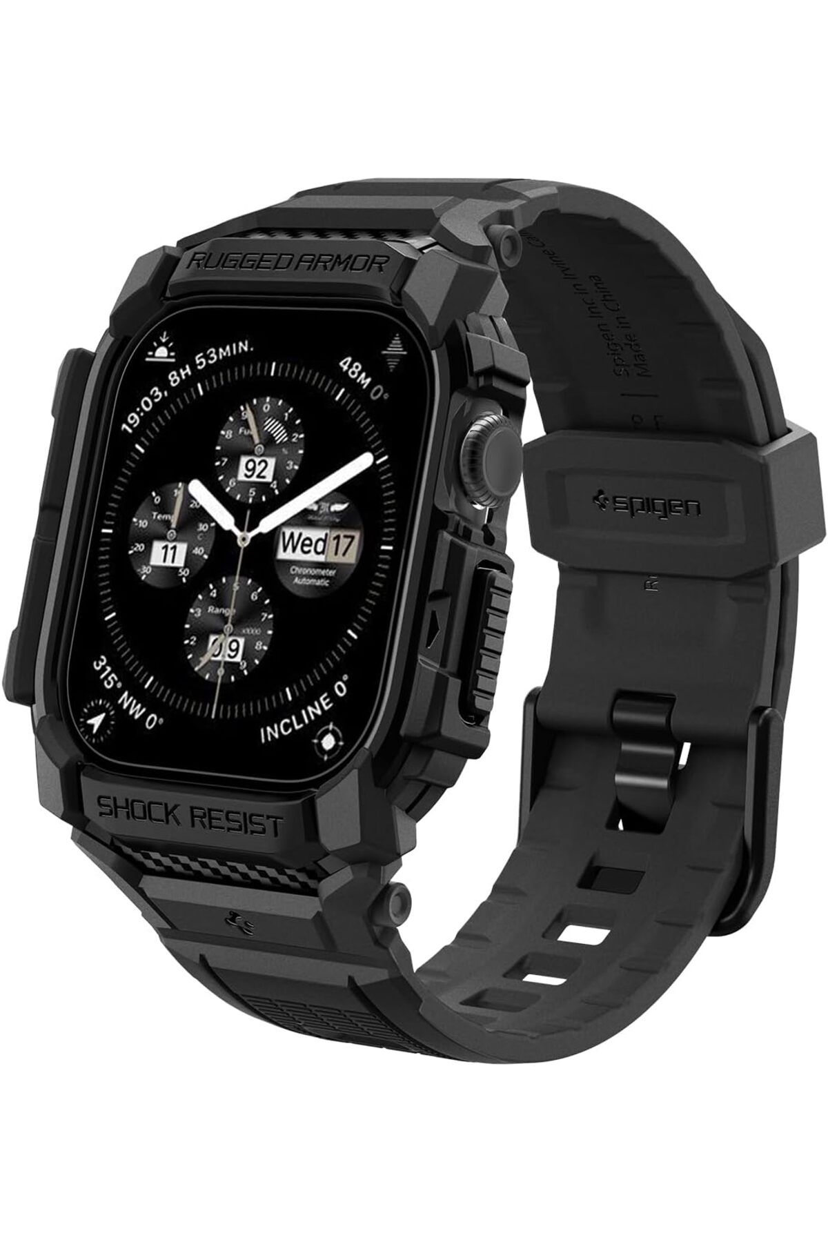 STOREMAX nffashopm Rugged Armor Pro bileklik, Watch 10 46 mm (2024) ile uyumlu kılıf storestarx 1051353