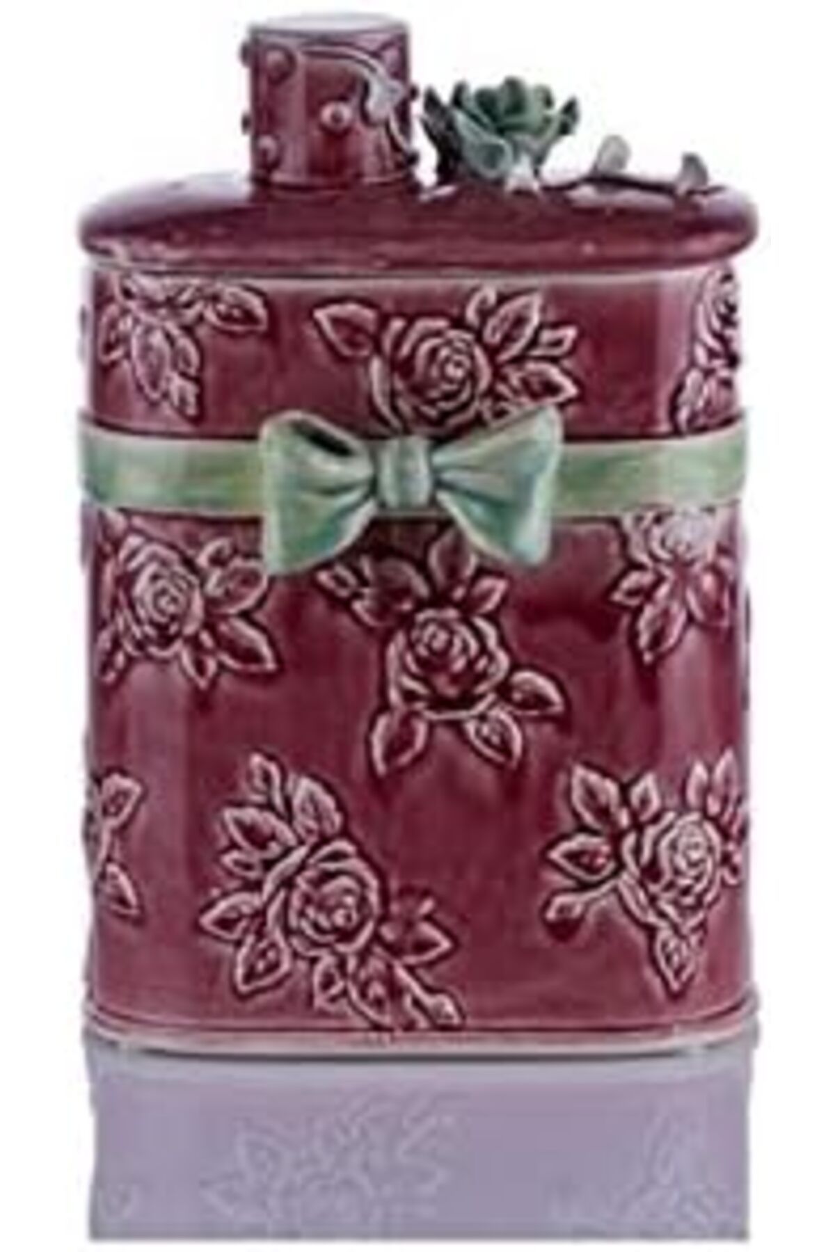 STOREMAX nffashopm Kapağı Çiçekli Dikey Bordo Kutu storestarx 1051353