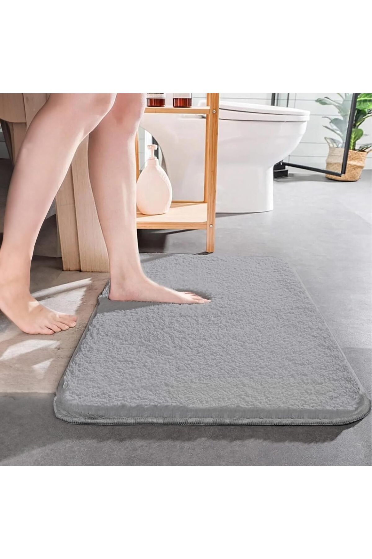STOREMAX buymxx Paspası 40x60 Cm - Peluş Paspas - Kaymaz Tabanlı Tasarım - Post Model Tasarım - Post Pel
