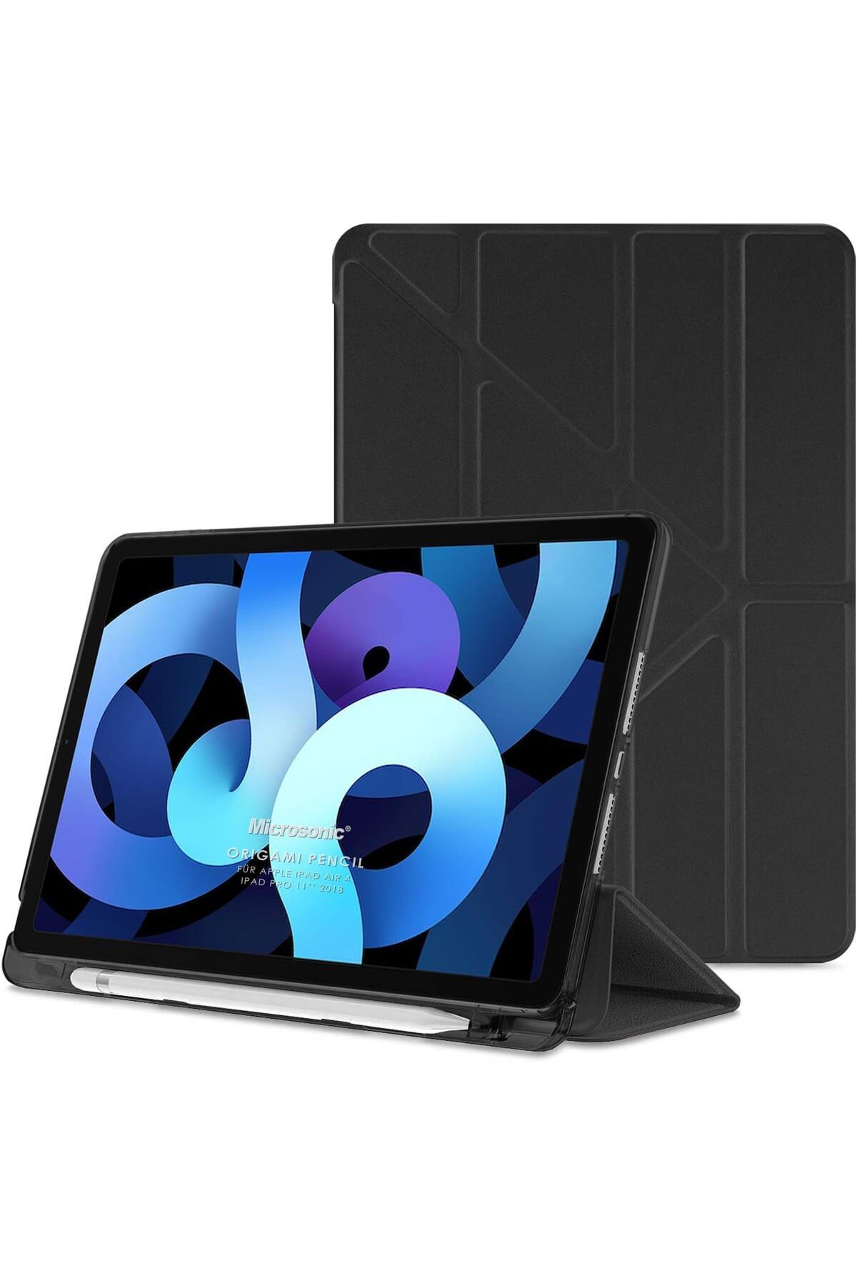 STOREMAX iPad Air 13 2024 Kılıf (A2898-A2899) Origami Pencil Siyah [iPad Air 13 2024 ile Uyumlu