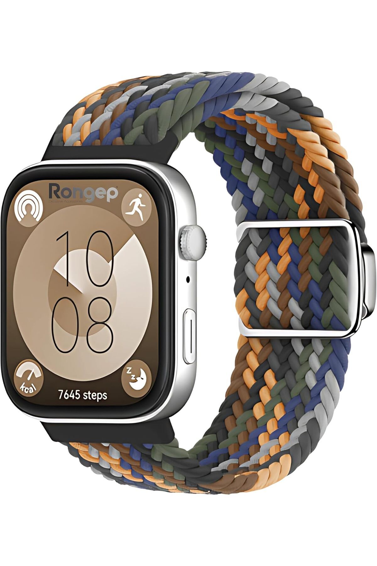 STOREMAX htpshopmx Watch Fit 3 İle Uyumlu Örgü Loop Kordon Terleme Yapmayan Nefes Alabilir Hafif Yapılı