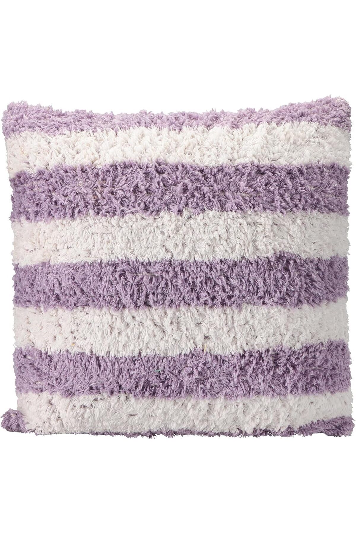 STOREMAX nffashopm Pop Stripe Dokuma Yastık Lila 45x45cm storestarx 1051353