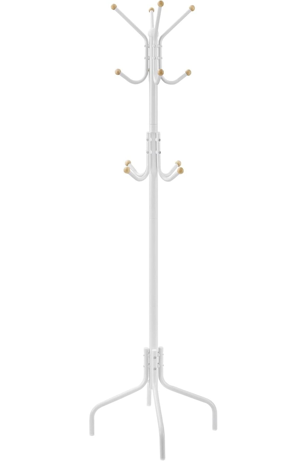 STOREMAX Portmanto, elbise askısı, metal, 12 kancalı, gardırop, 4 ayak, manto, şapka, çanta,