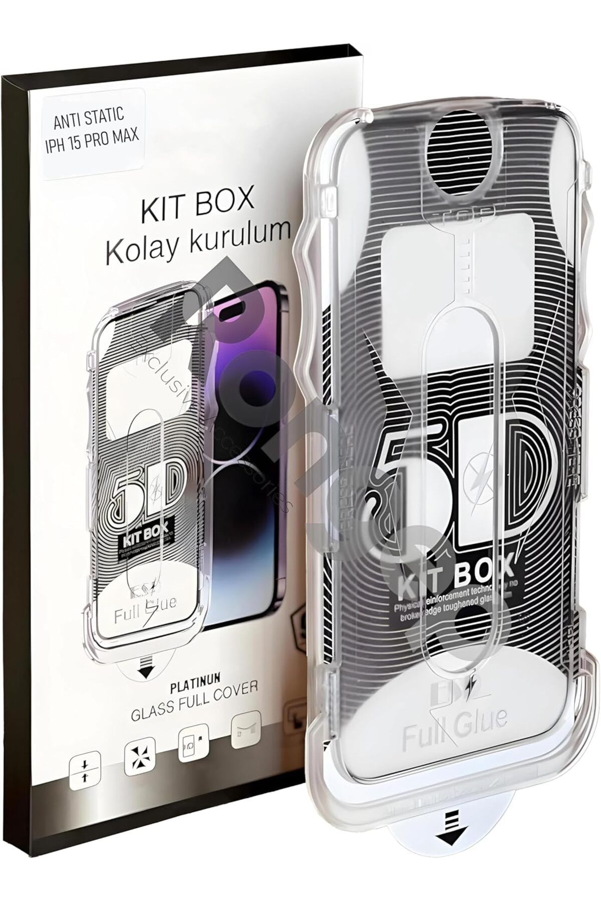 STOREMAX ysstorex iPhone 15 Pro Max (6.7") İçin Kolay Kurulum Ekran Koruyucu Otomatik Toz Toplayan Hava Kab