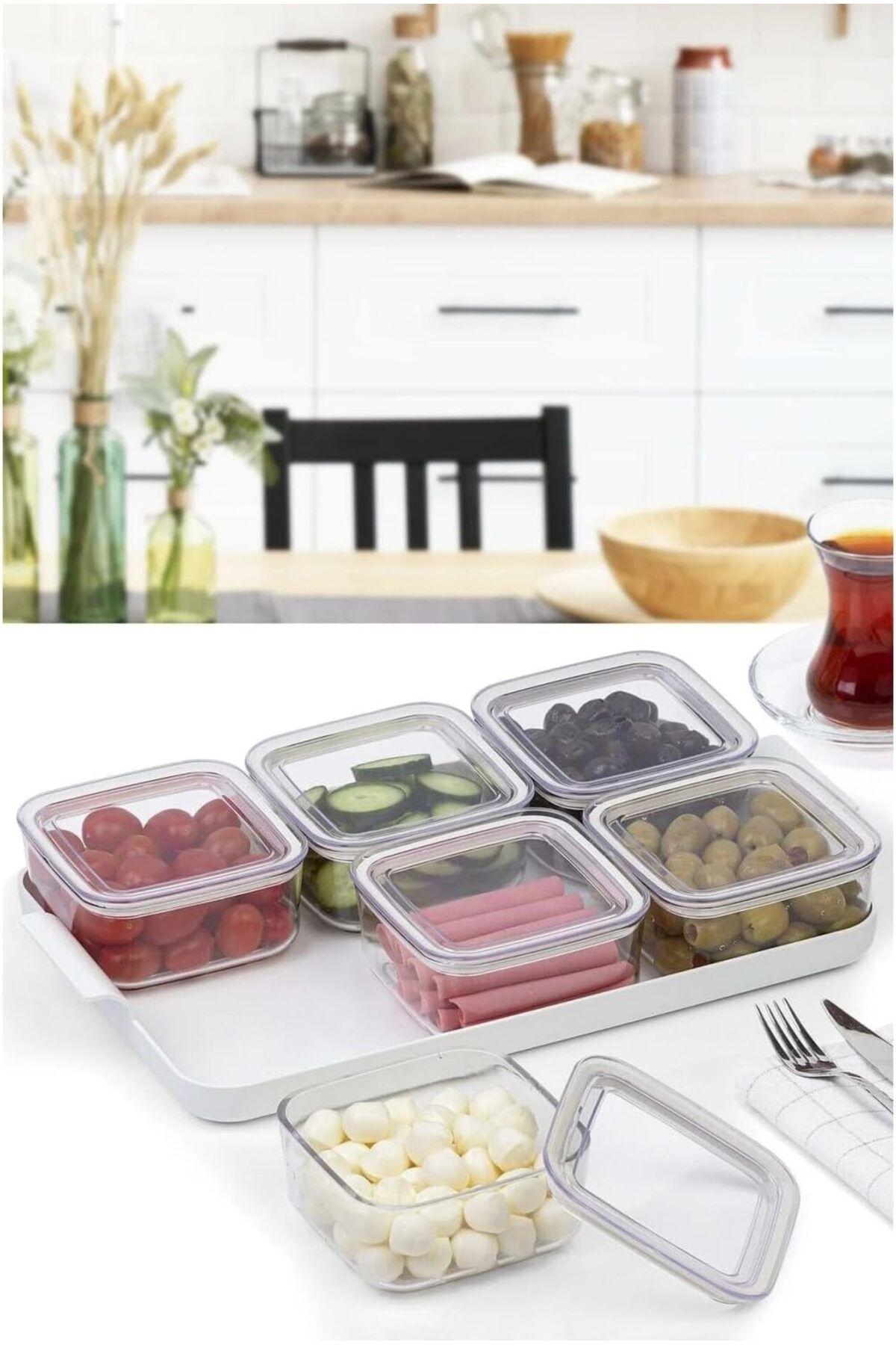 STOREMAX srhtDS Kahvaltılık Saklama Kabı 0,25 ml Vakum Kapaklı 6'lı Erzak Kuru Gıda Saklama Kabı (Nks1