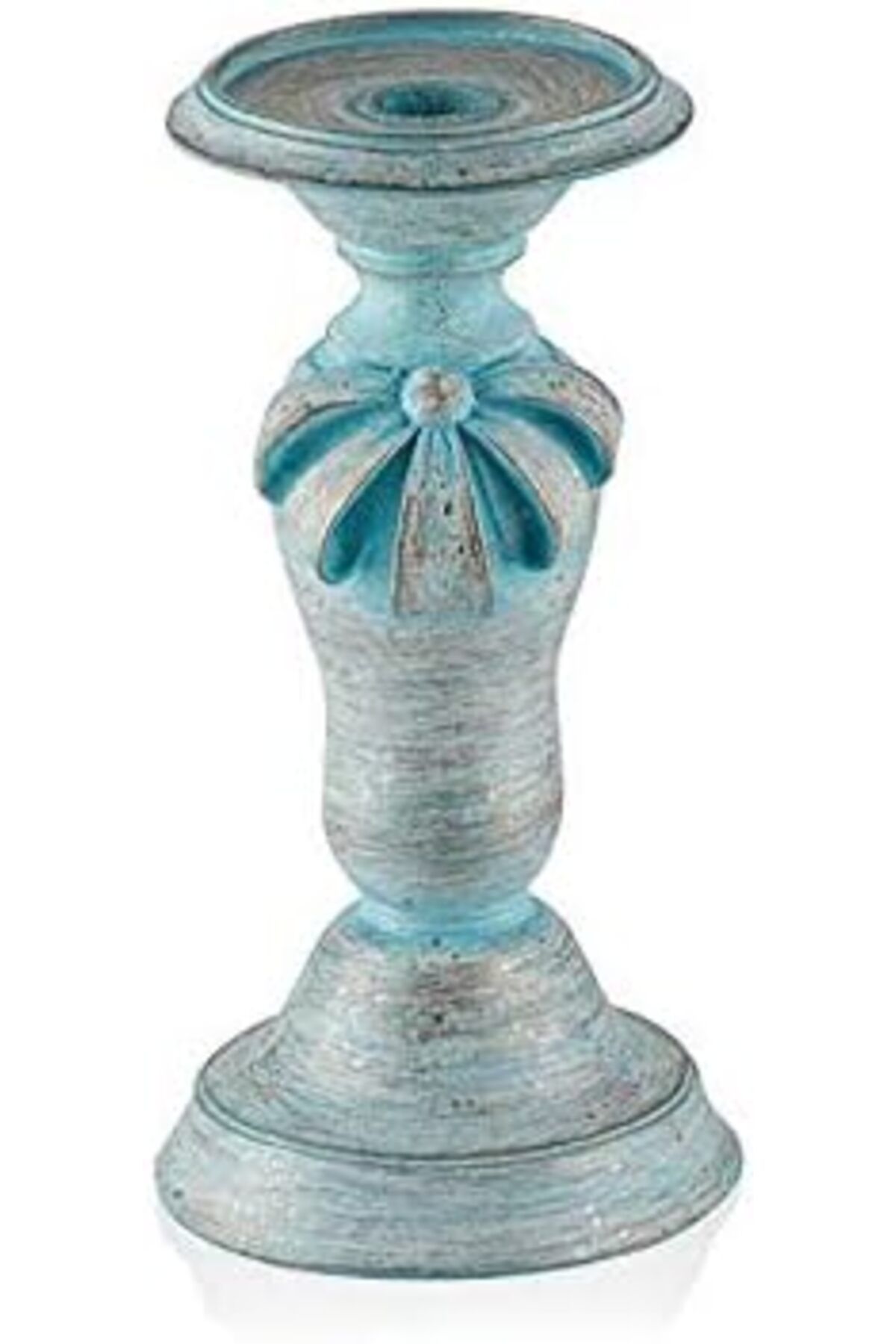 yenibagshop Mavi Kurdeleli Küçük Mumluk, 23x12