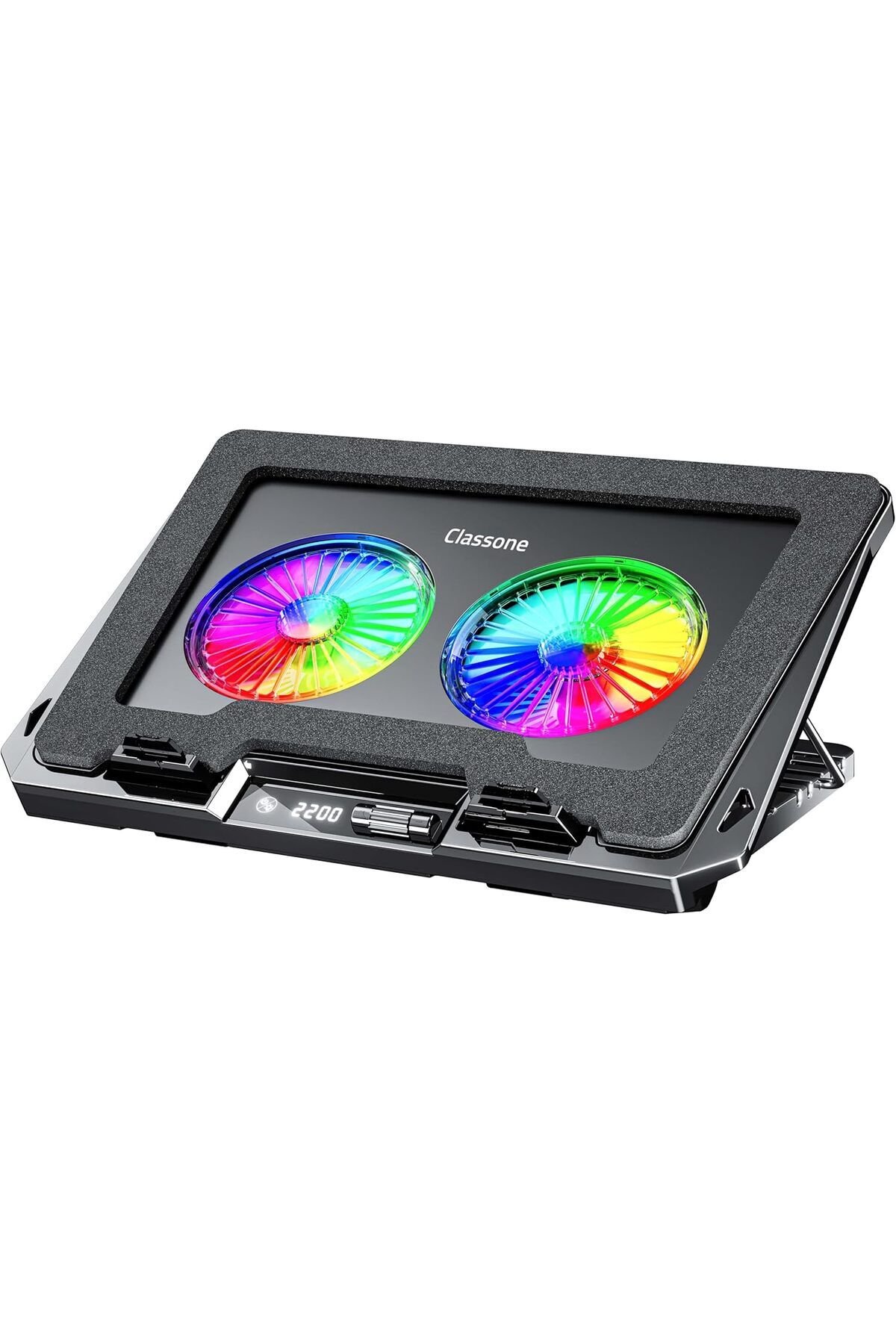 STOREMAX lbstorex GT102 Gaming Laptop Soğutucu, 2200rpm, Rgb Işıklı, Led Display, Notebook Soğutucu Stan