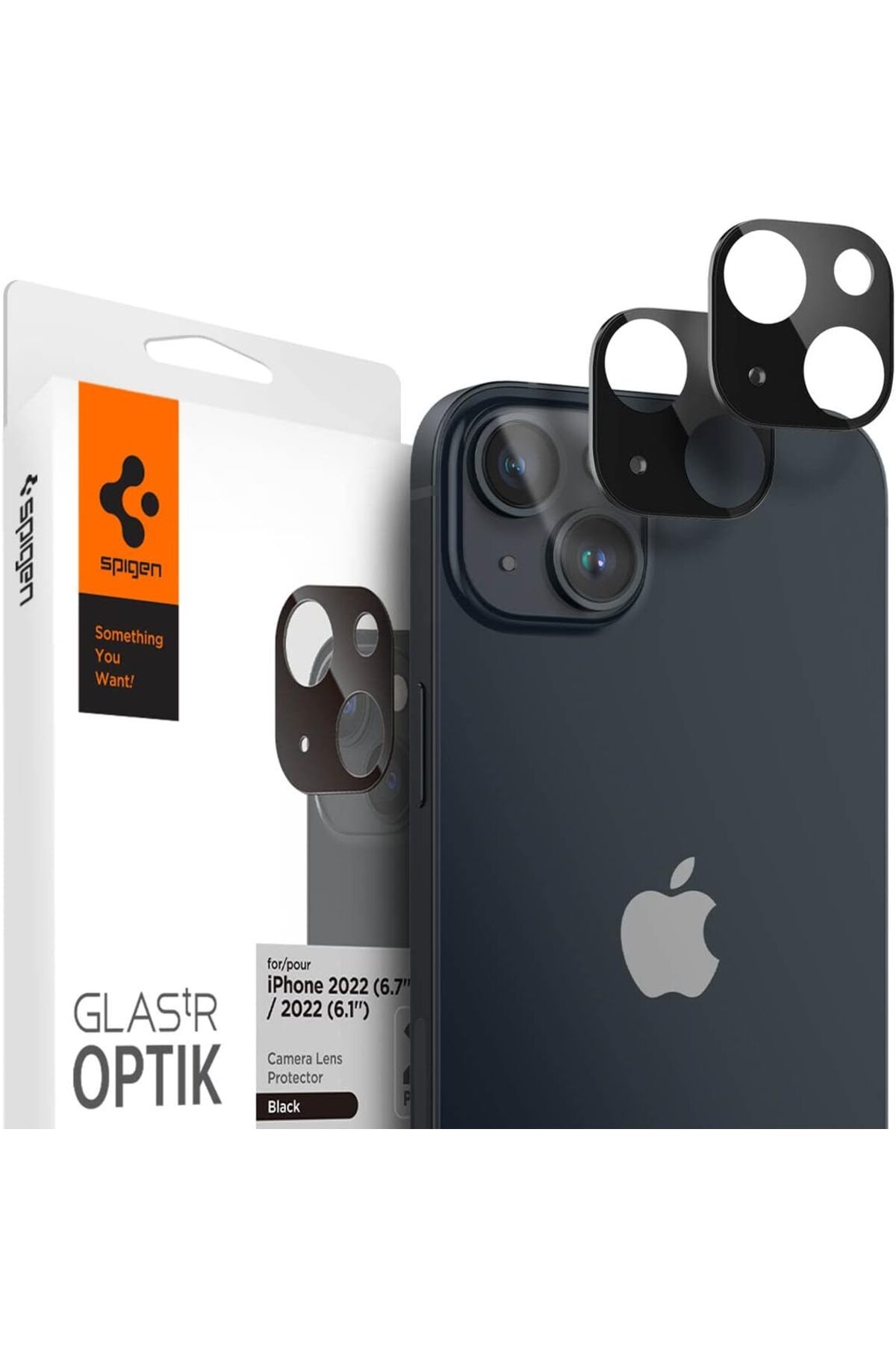 yenibagshop iPhone 14 / 14 Plus uyumlu Kamera Lens Camı Koruyucu Glas.tR Optik (2 Adet) Black - AGL05274