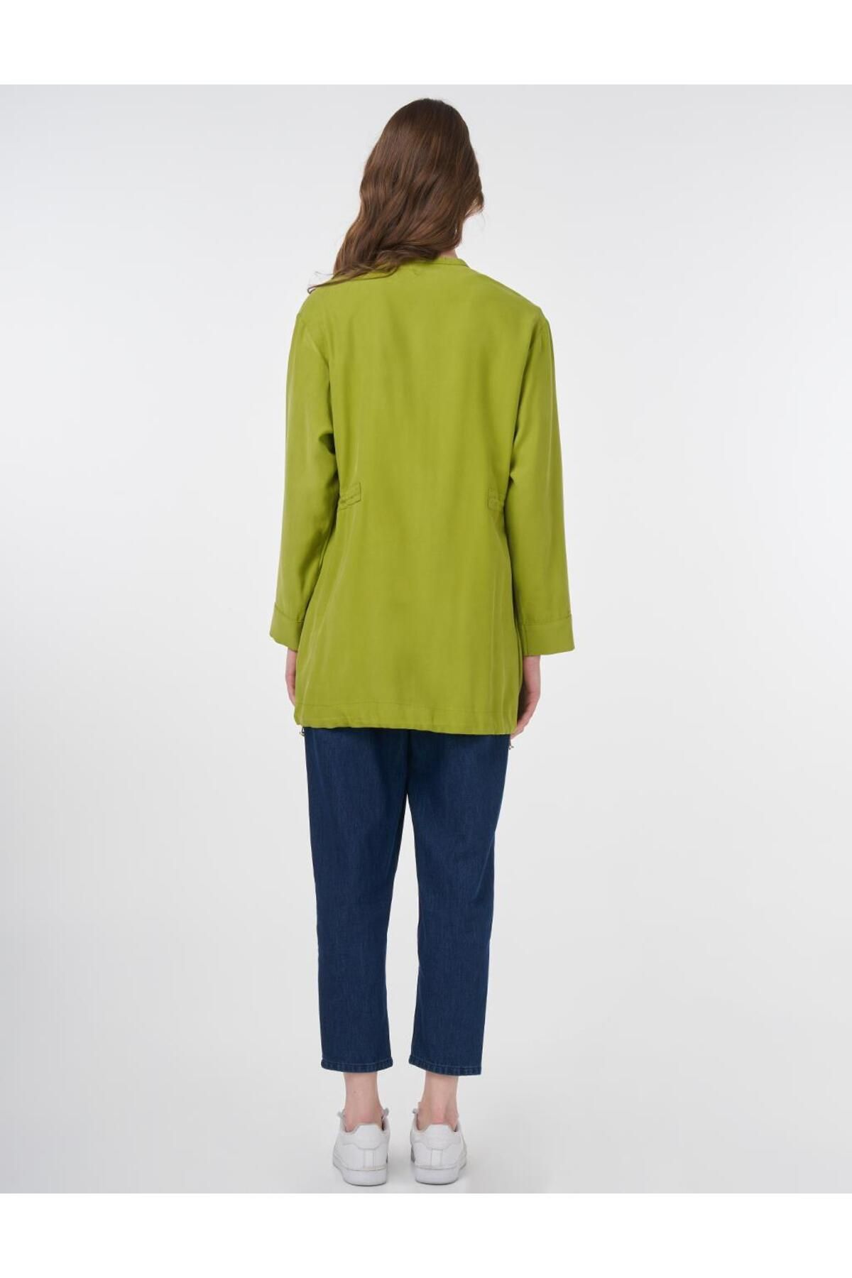 KYR-Adjustable Modal Tunic at the Waist Golden Lime 5