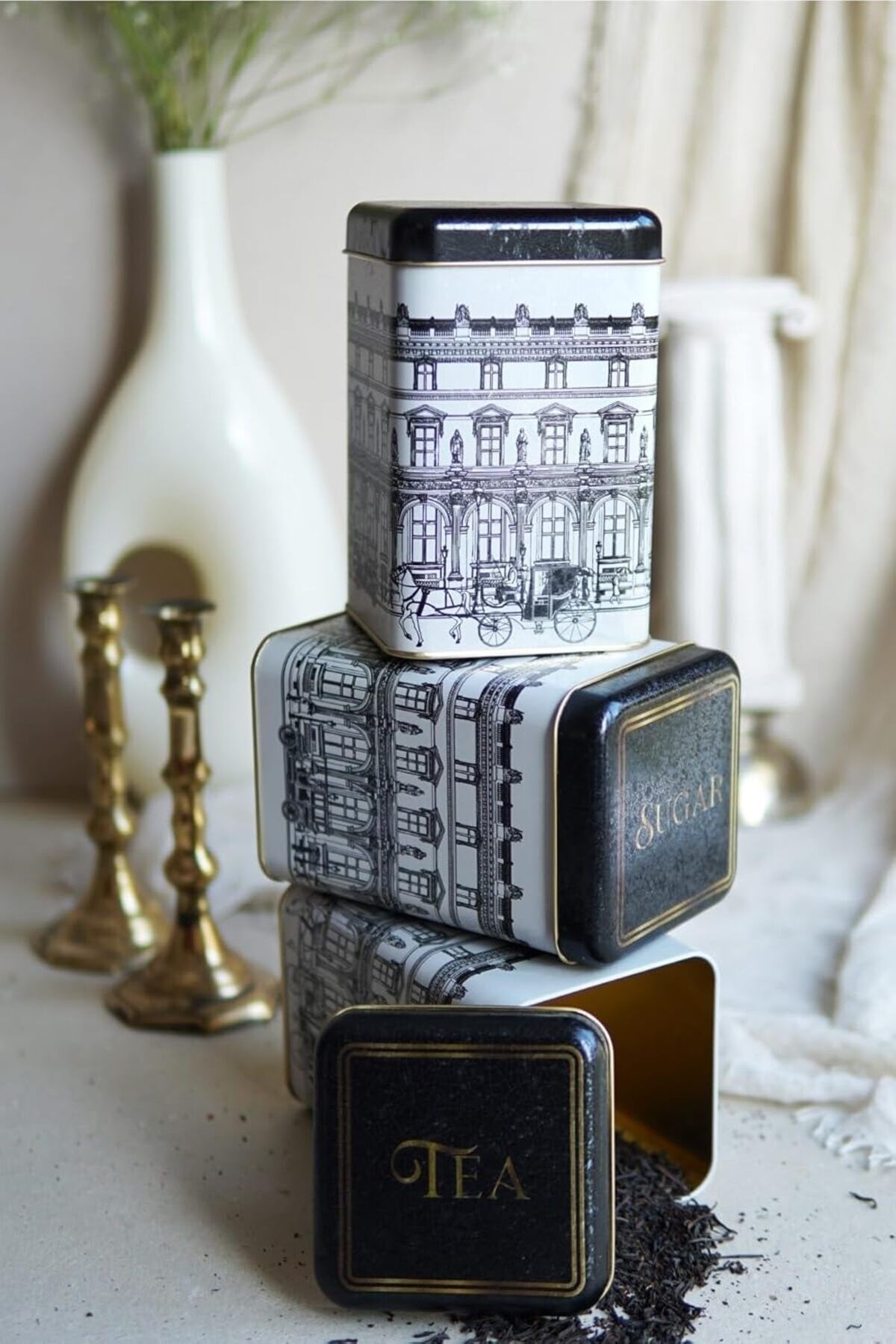MCreative Kare Saklama Kabı 105x105x160 3 Lü Set, City (City)
