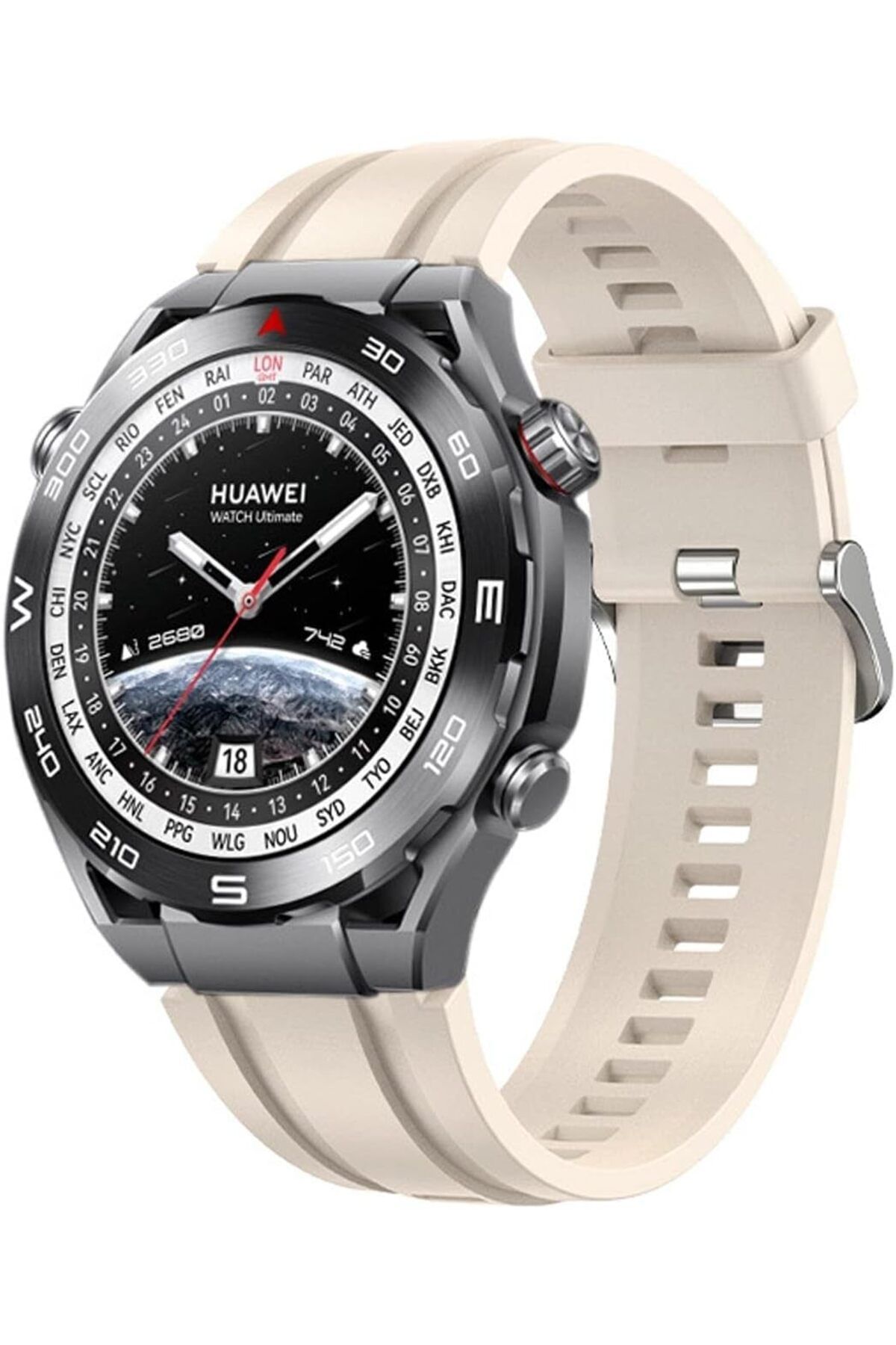STOREMAX htpshopmx Watch Ultimate için Kordon Silicone Sport Band Bej str http 1092444