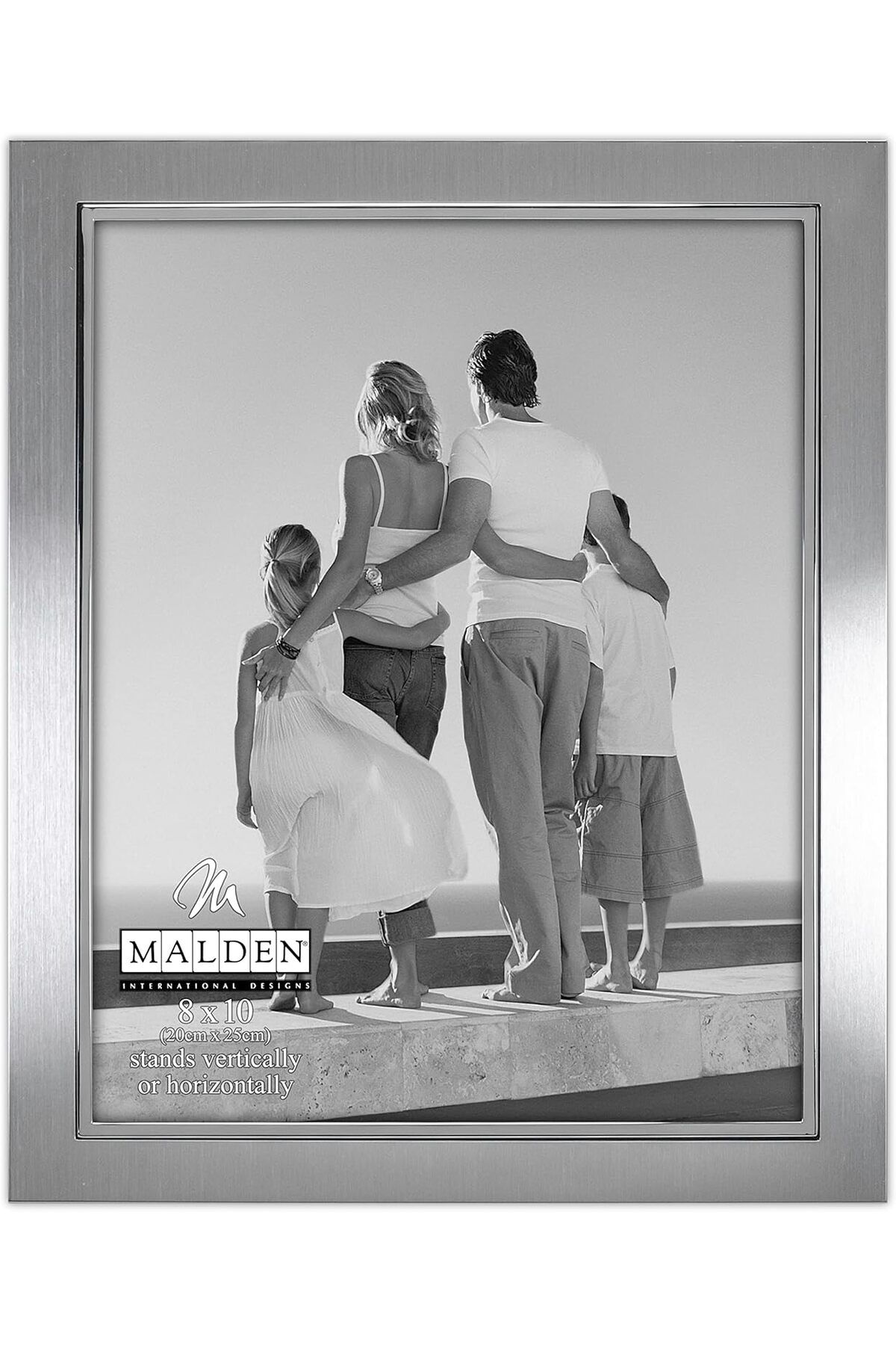 STOREMAX buymxx International Designs Uptown Mat Gümüş, Gümüş Moda Metal Çerçeve, 8x10, Gümüş desi