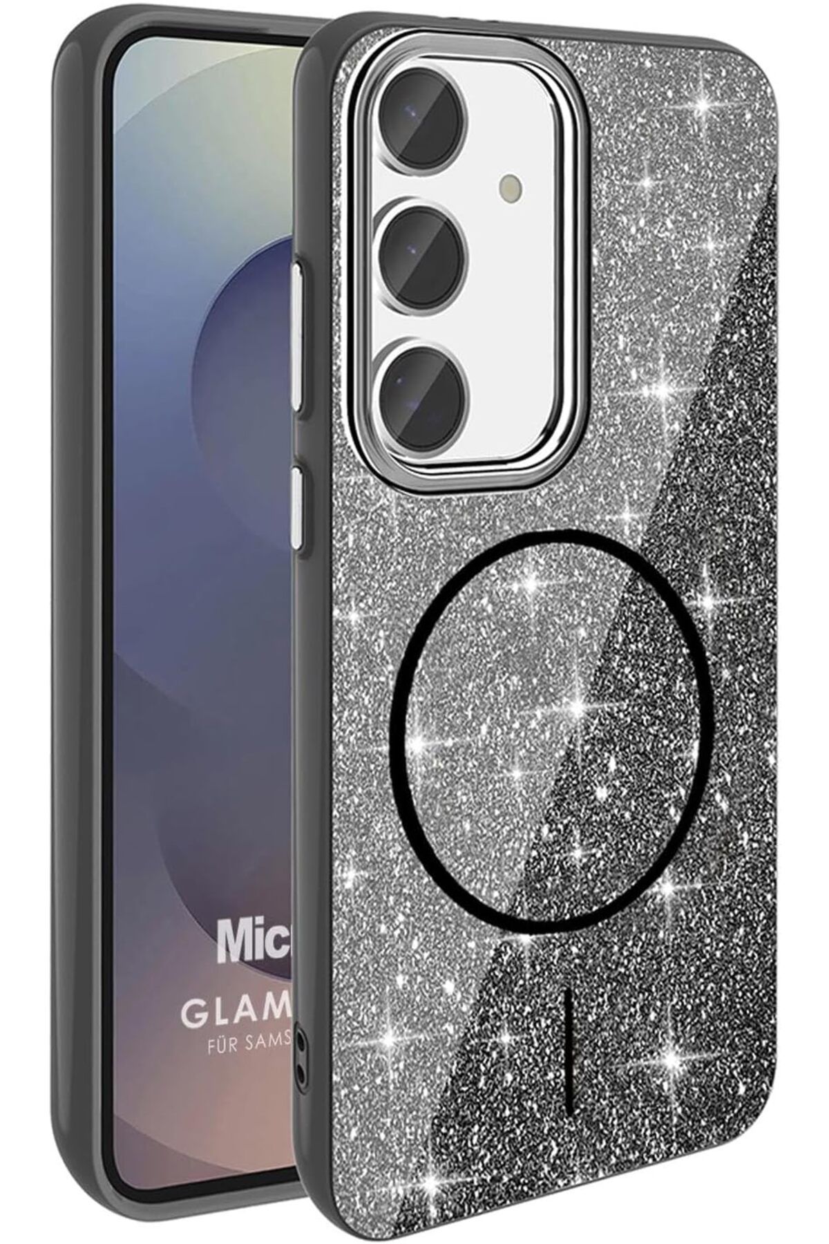 STOREMAX htpshopmx Galaxy S23 FE Kılıf GlamGrip Luxe Siyah [Galaxy S23 FE ile Uyumlu Kılıf - Siyah] strht