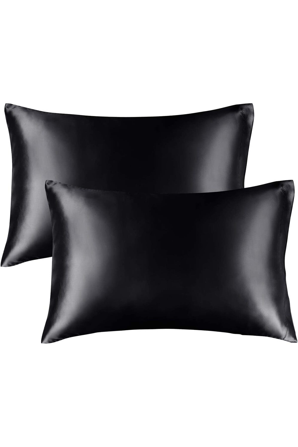 STOREMAX buystoremx Yastık Kılıfı, Queen size, Kıvırcık Saçlar, İpeksi yapı (king (50x90), Siyah) n