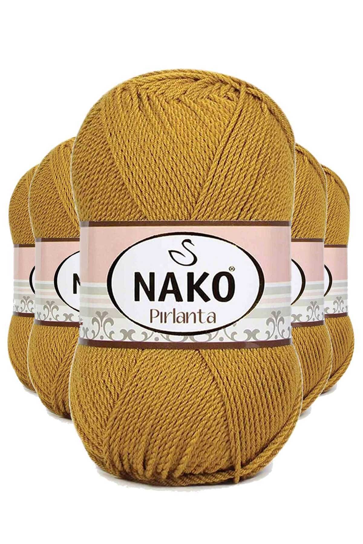 NAKO 5 Adet Pırlanta Amigurumi El Örgü İpi Yünü Altın 6706