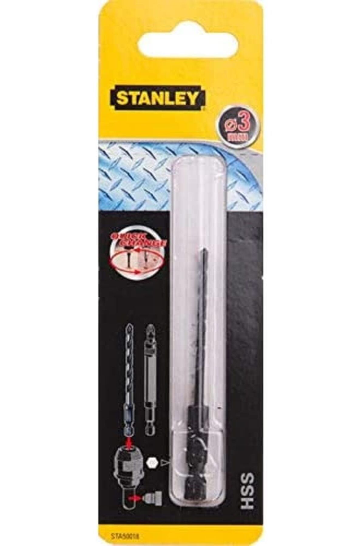 STOREMAX nslmshop Sta50018 Metal Matkap Ucu/Bits Giriş, Siyah, 1 Adet, 3 Mm Life Store 1037065