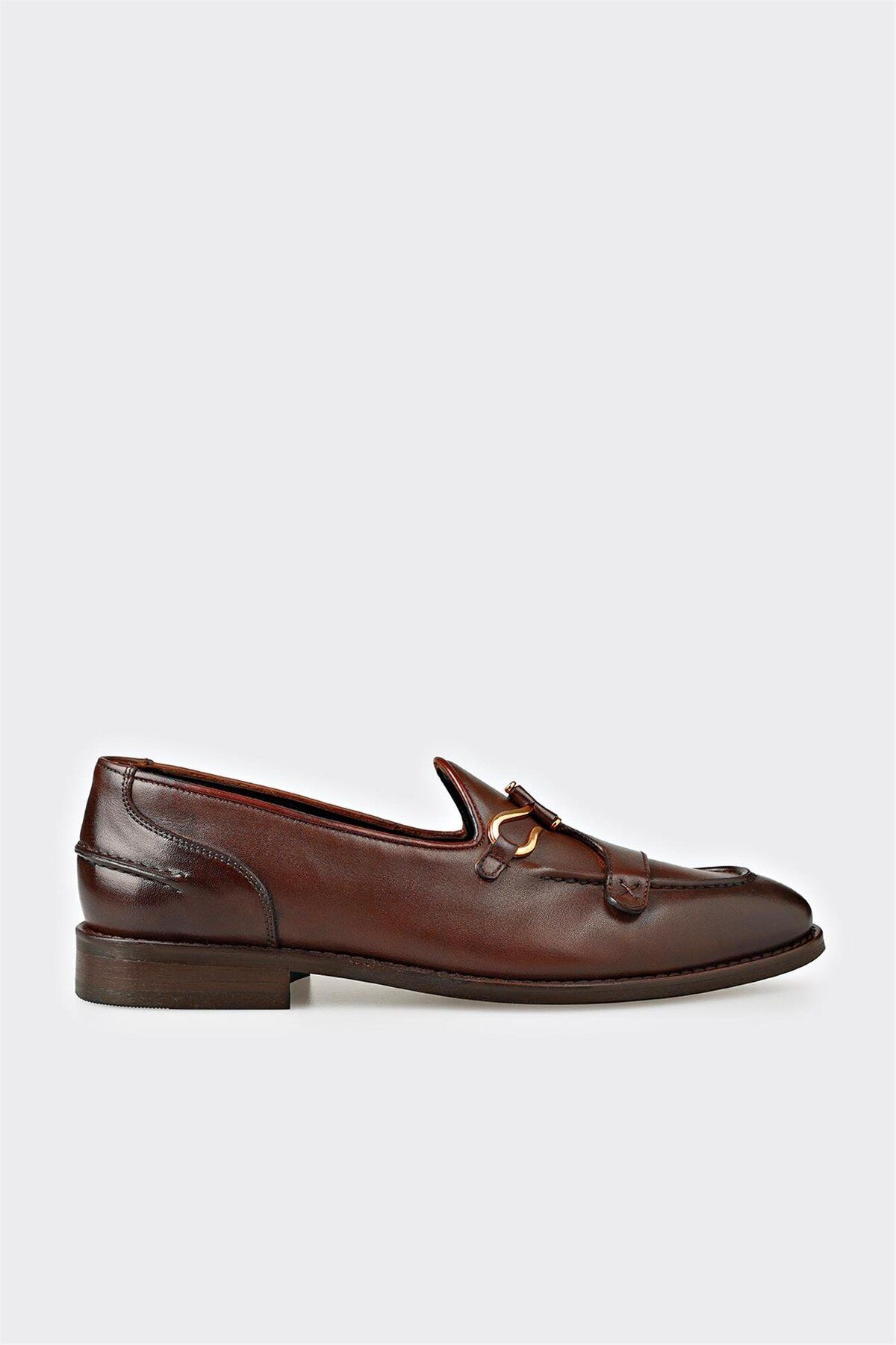 Elle Shoes Kahve Deri Erkek Klasik Ayakkabı