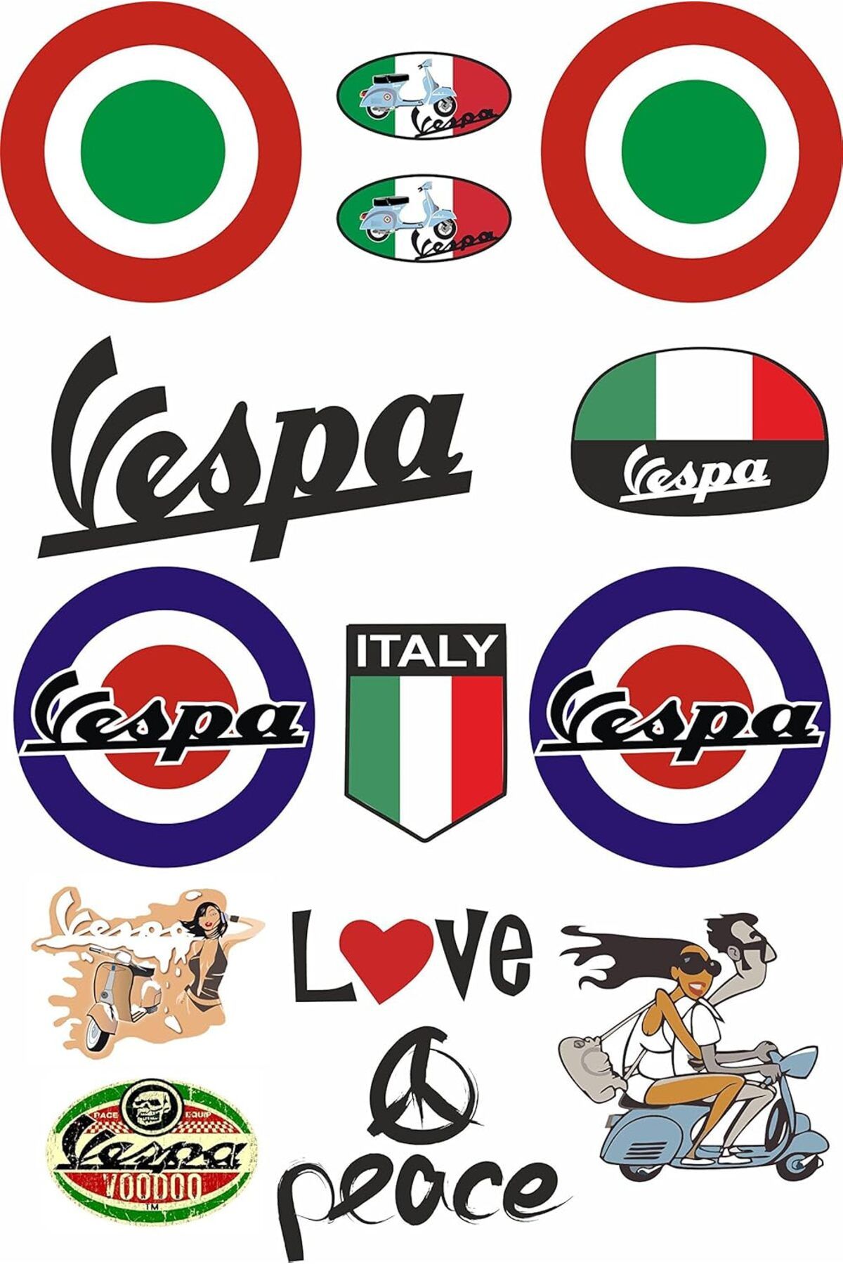 STOREMAX srhtDS Masters Vespa Sticker Seti Desing 266450