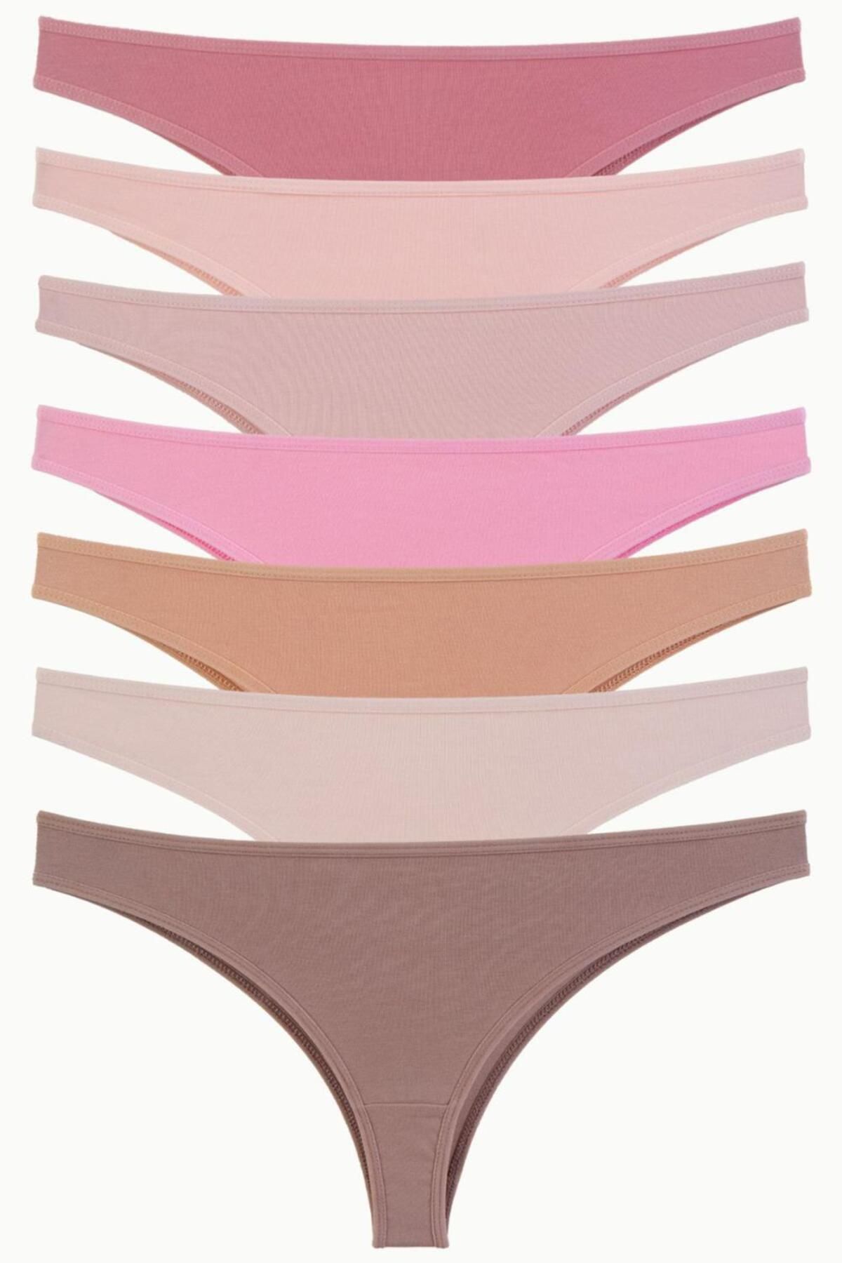 Nicoletta Dámske nohavičky 7 Pack Lycra Brazillian Stone
