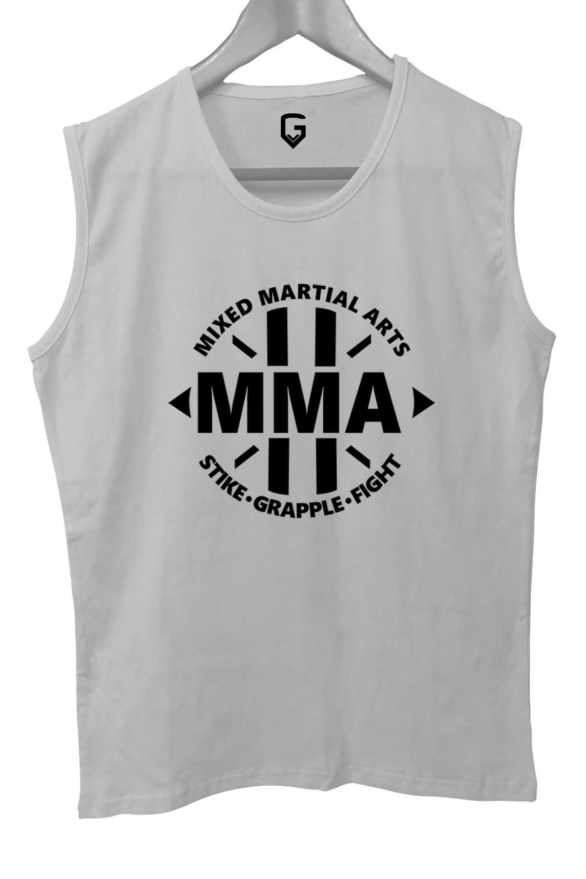 TOP GLORY MMA Strike Baskılı Kolsuz Sporcu T-shirt Tank Top Sporcu Fitness Atlet
