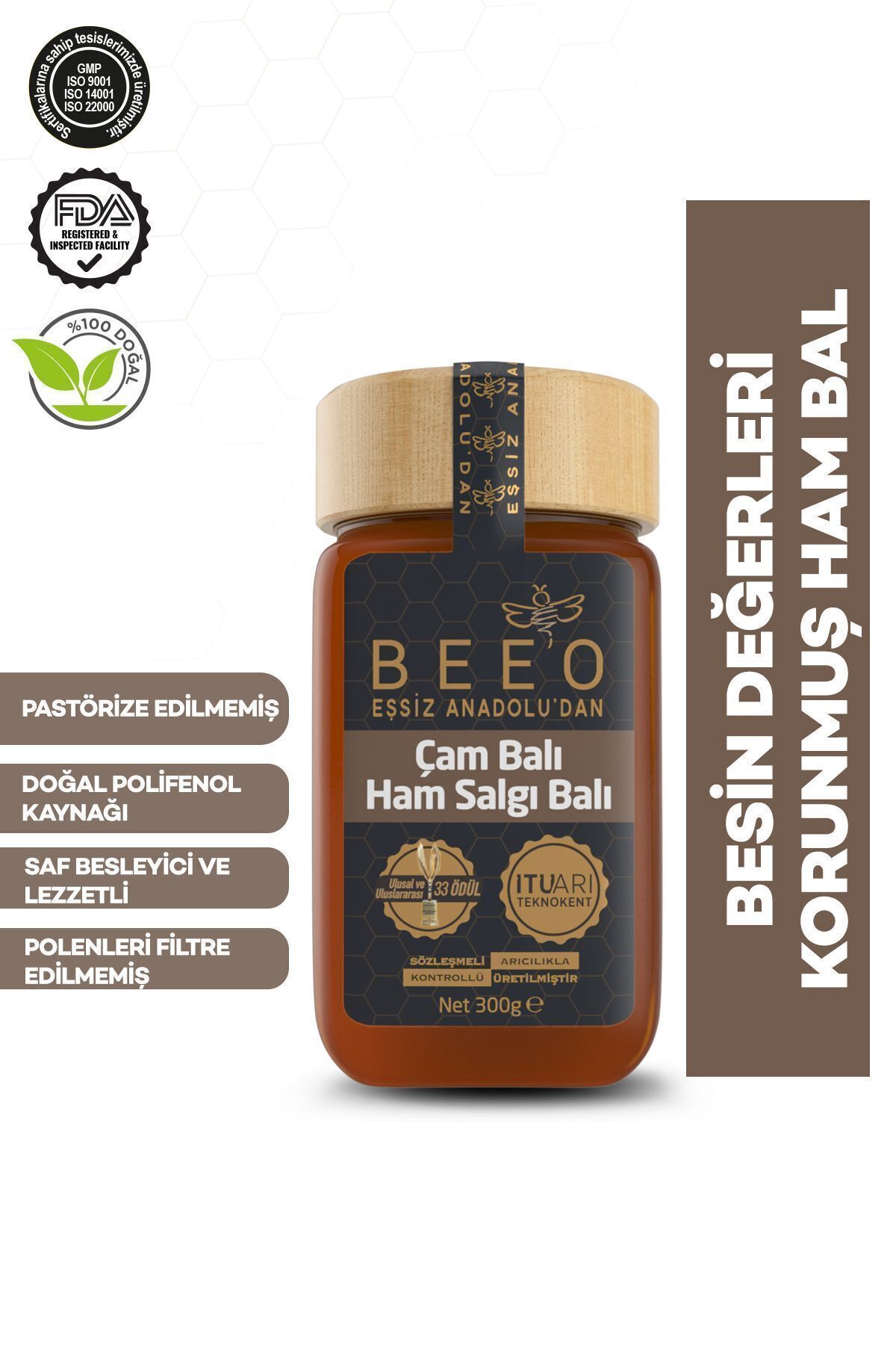 BEE'O Çam Balı Ham Salgı Balı 300 gr