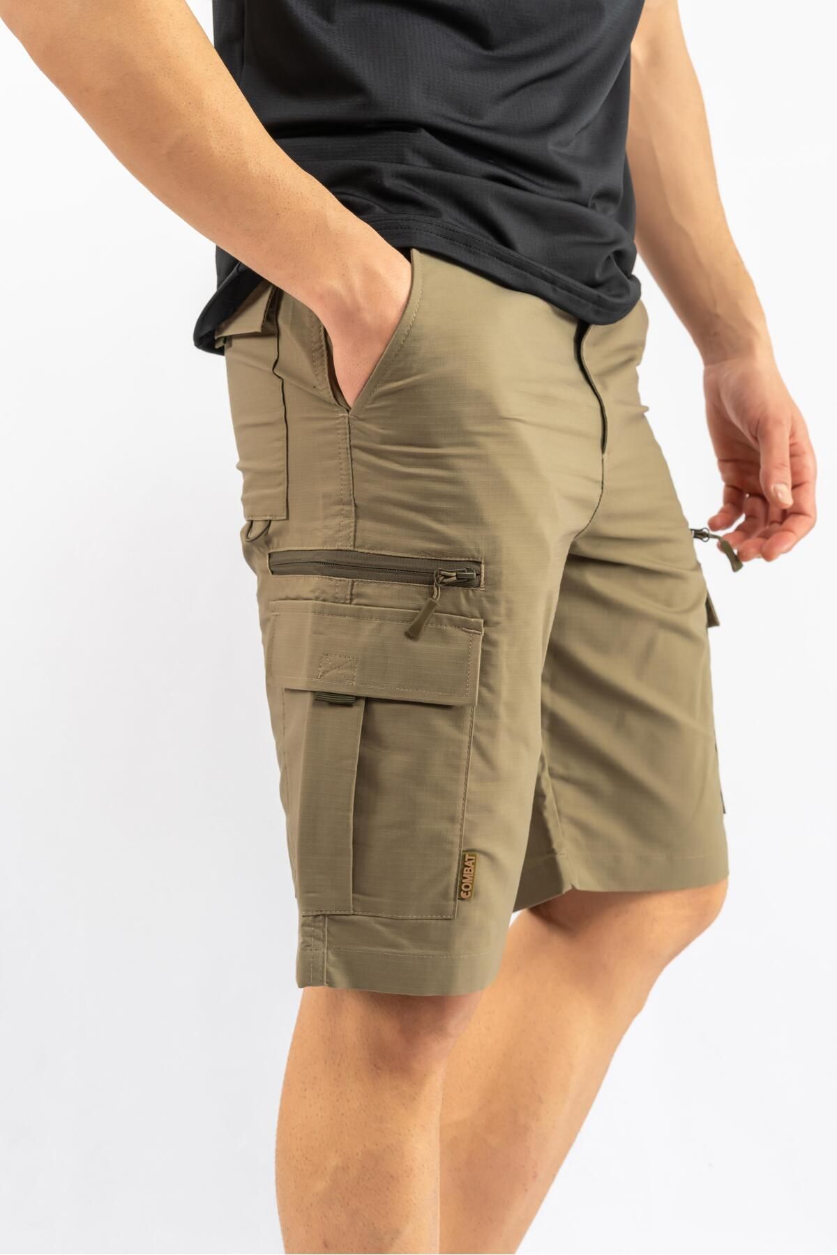 Combat Tactical Outdoor Bermuda Erkek Kapri Kargo Cepli Yürüyüş Şortu - 704