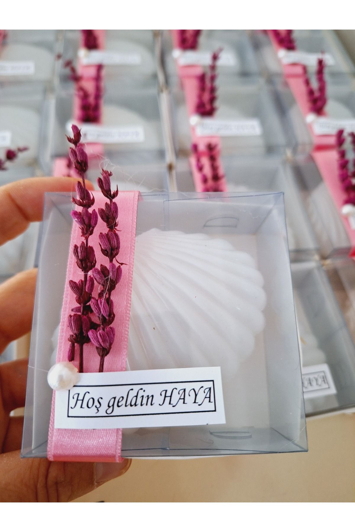 Yakamoz Style Bebek hediyelik İNCILI İSTİRİDYE MUM 20 adet