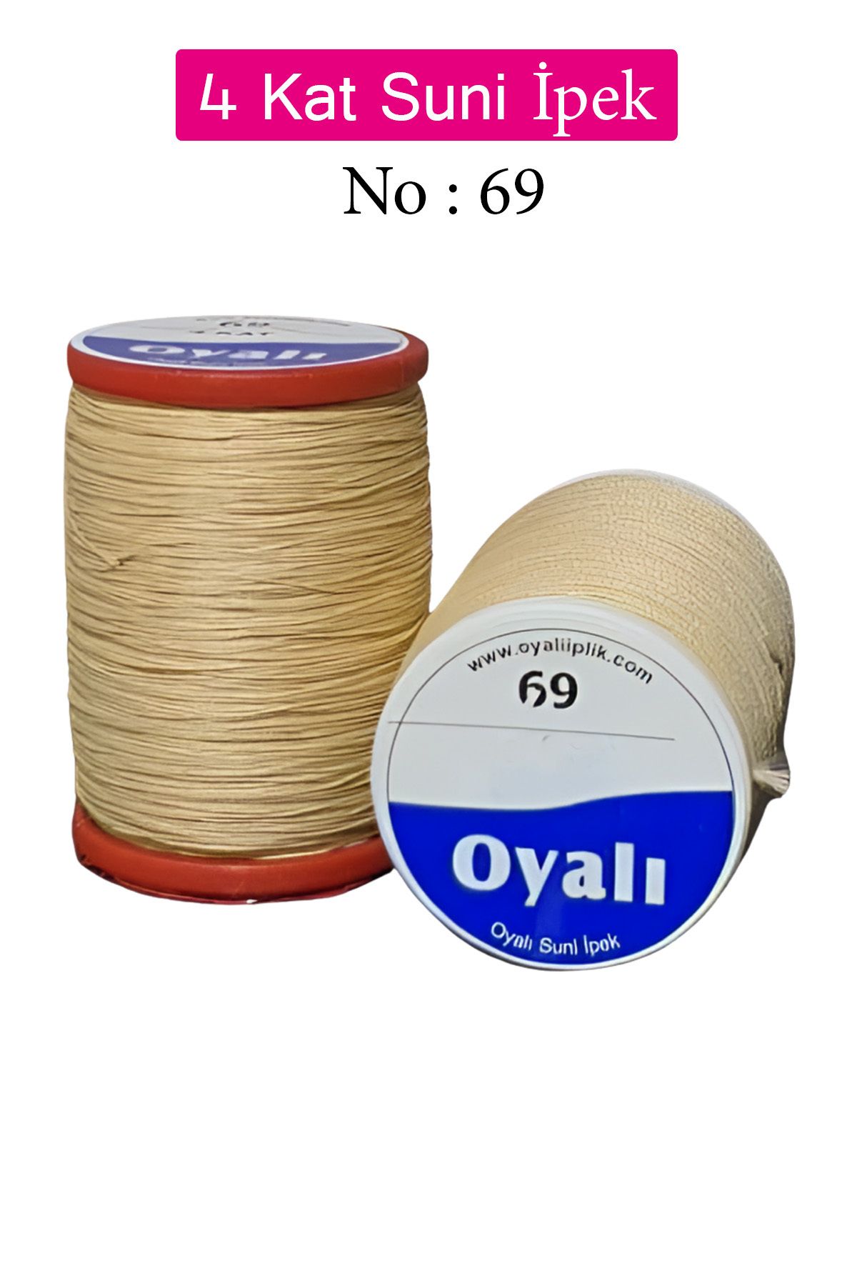 Royaleks Oyalı 4 Kat Suni İpek İplik İğne Oyası Boncuk İpi Tığ Oyası No:69
