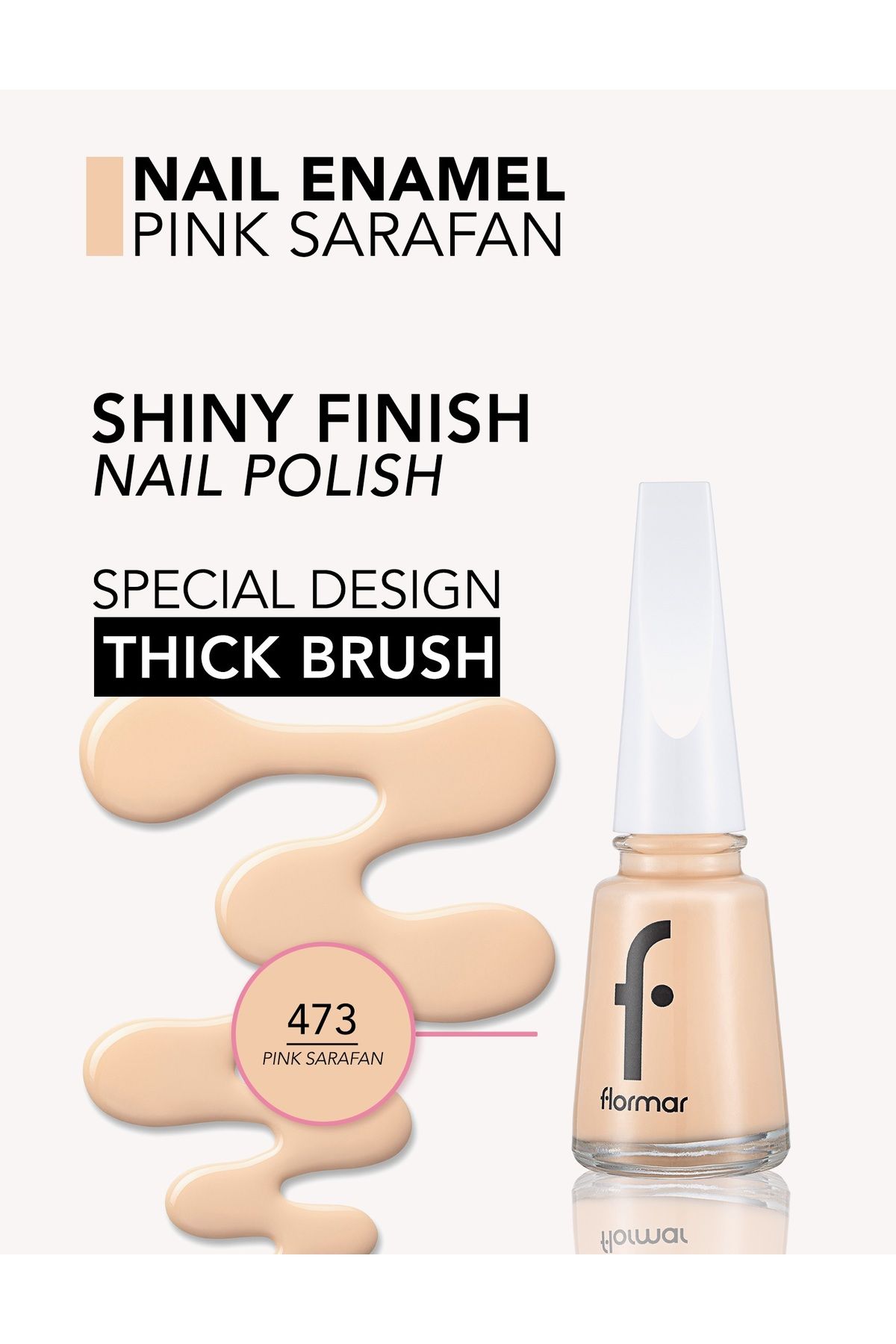 Flormar-Flormar Nail Enamel 473 Pink Sarafan 4