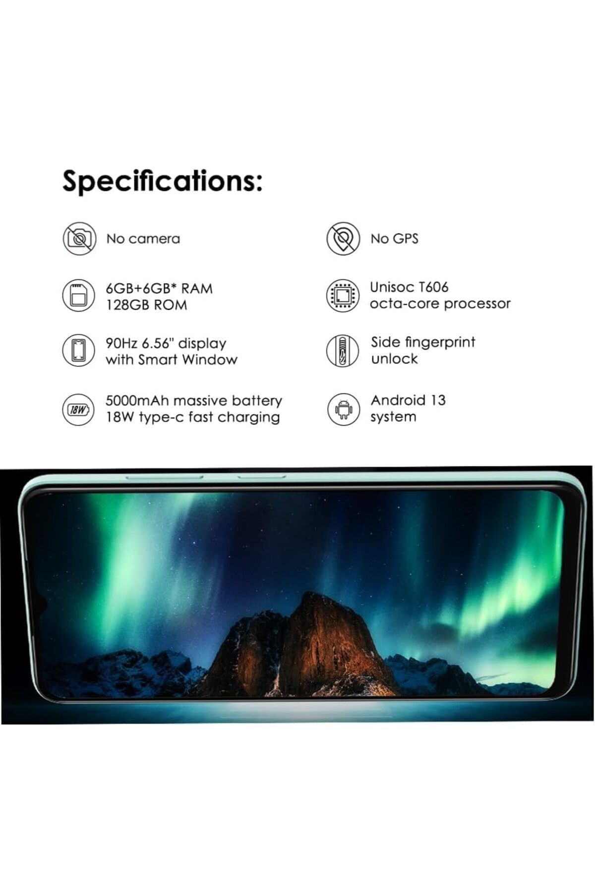 Others-V91S PLUS WITHOUT CAMERA NO GPS DUAL SIM SMARTPHONE 6+6GB RAM, 128GB Volcanic Grey 6