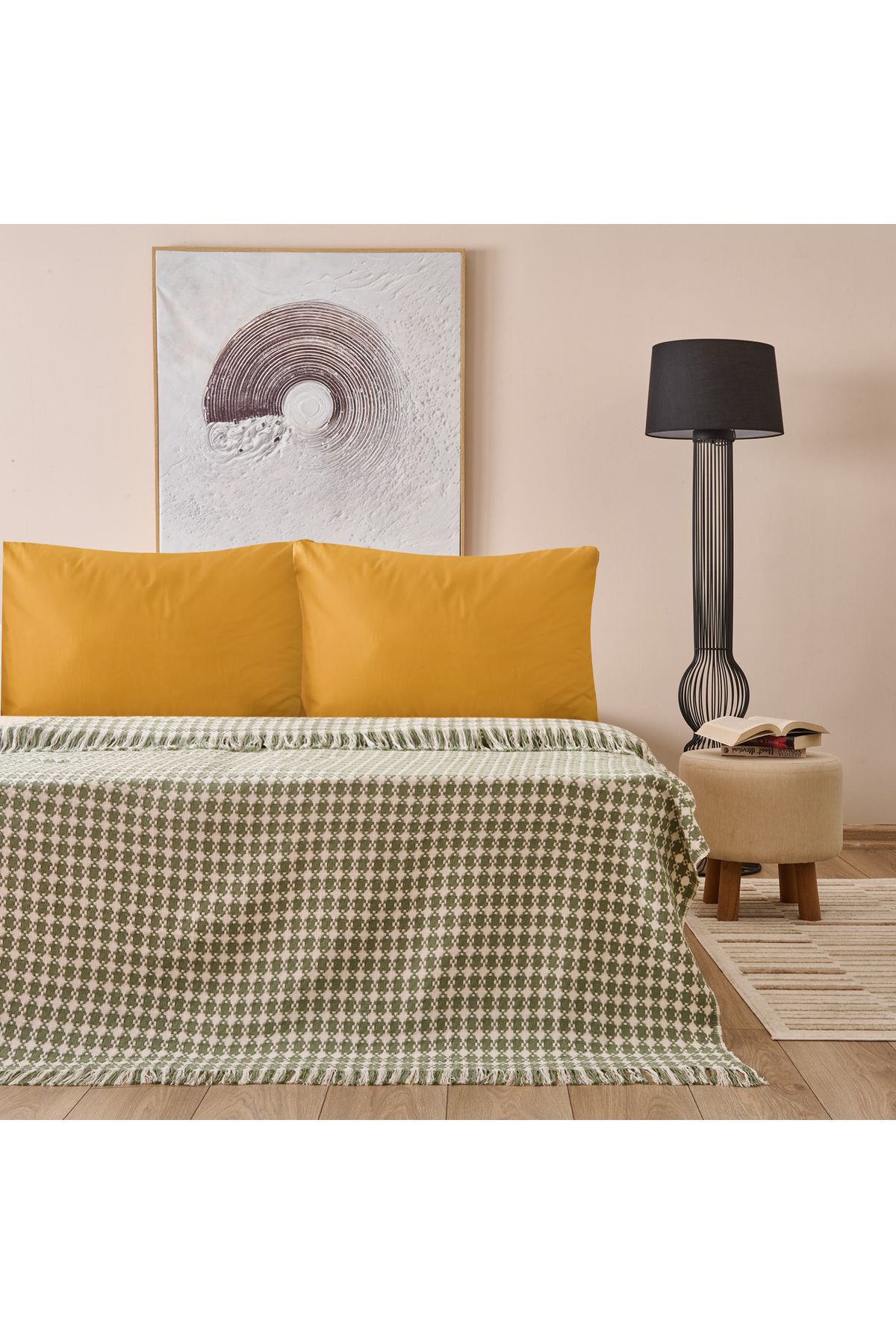 Evidea Soft Verda Çift Kişilik Pike - Yeşil - 200x220 cm