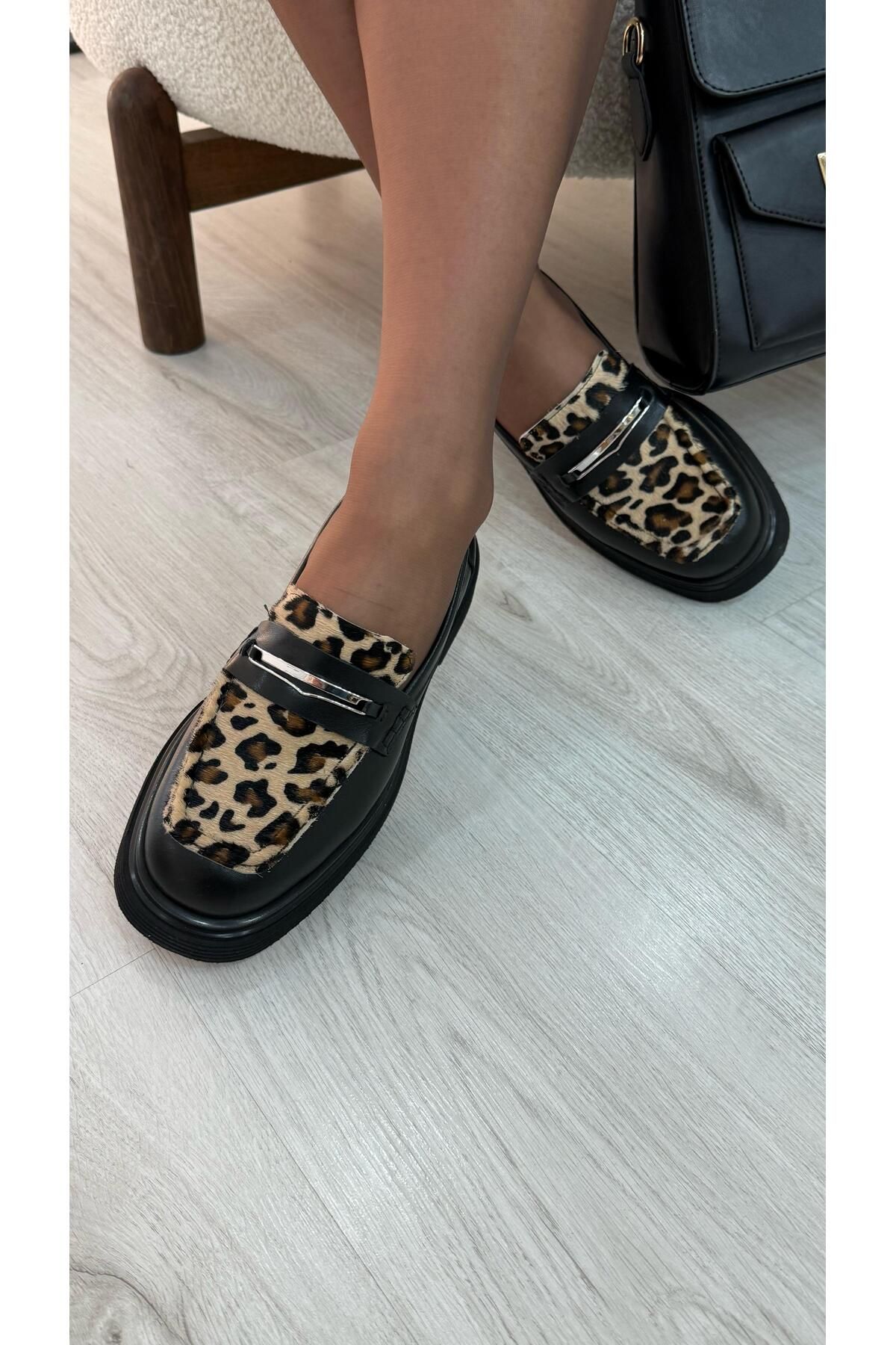 by emine eren emotion shoes Ladies Leopar Loafer
