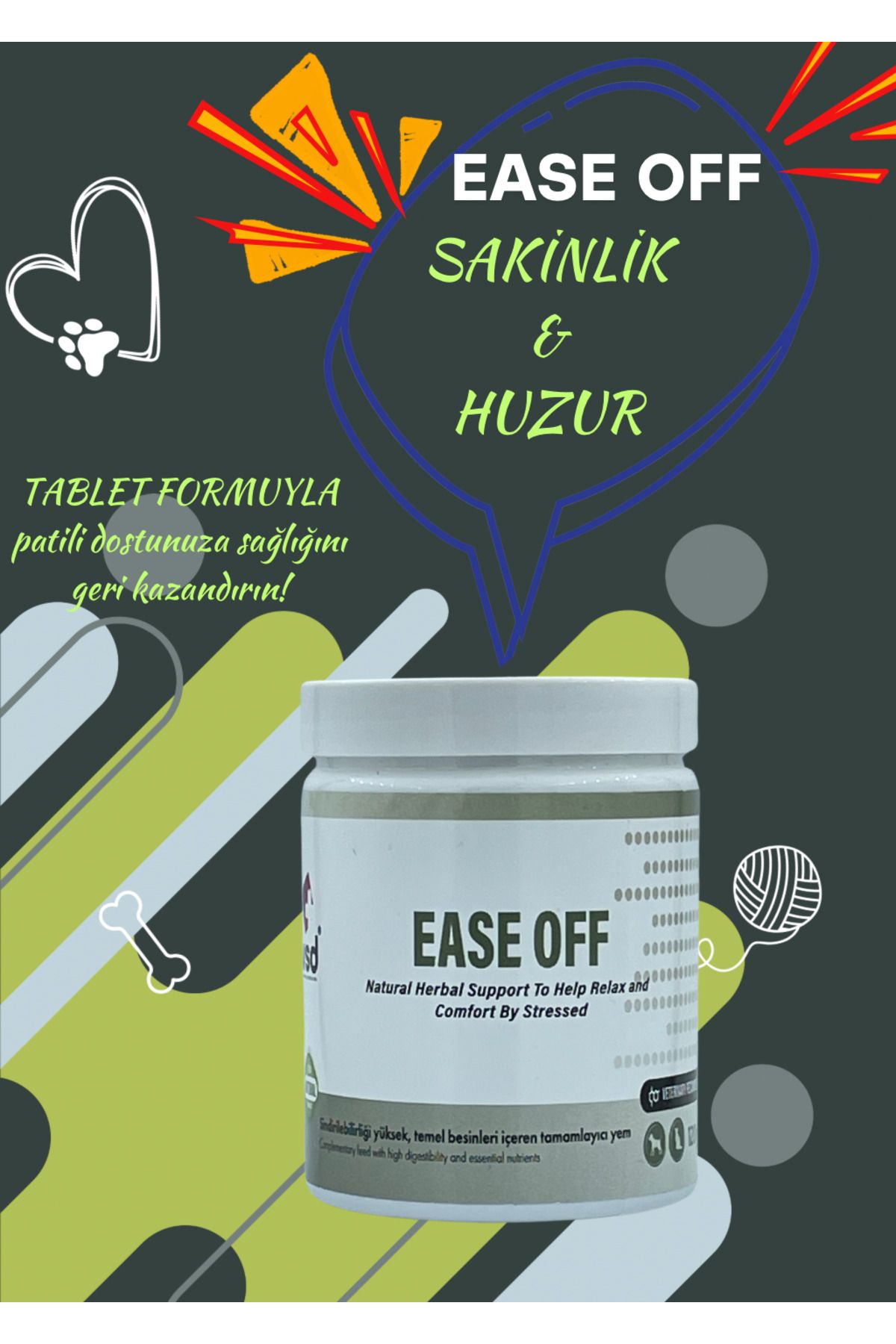 vsd EASE OFF 120g Chew Tablet Kediler için Yolculuk Stresi Azaltma Desteği