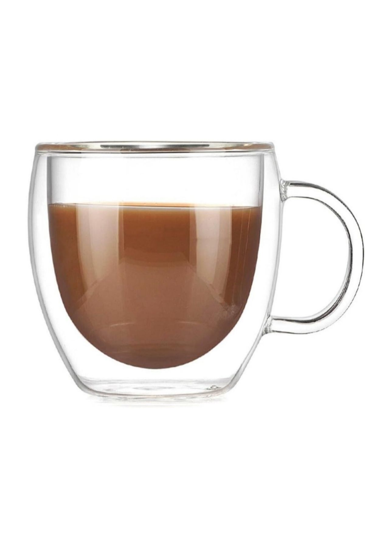OEM Cana Pentru Cafea, Cu Pereti Dubli, 150 Ml, Sticla, Transparenta, Dimensiuni: 4.5 X 8 X 6.5 Cm - One Size