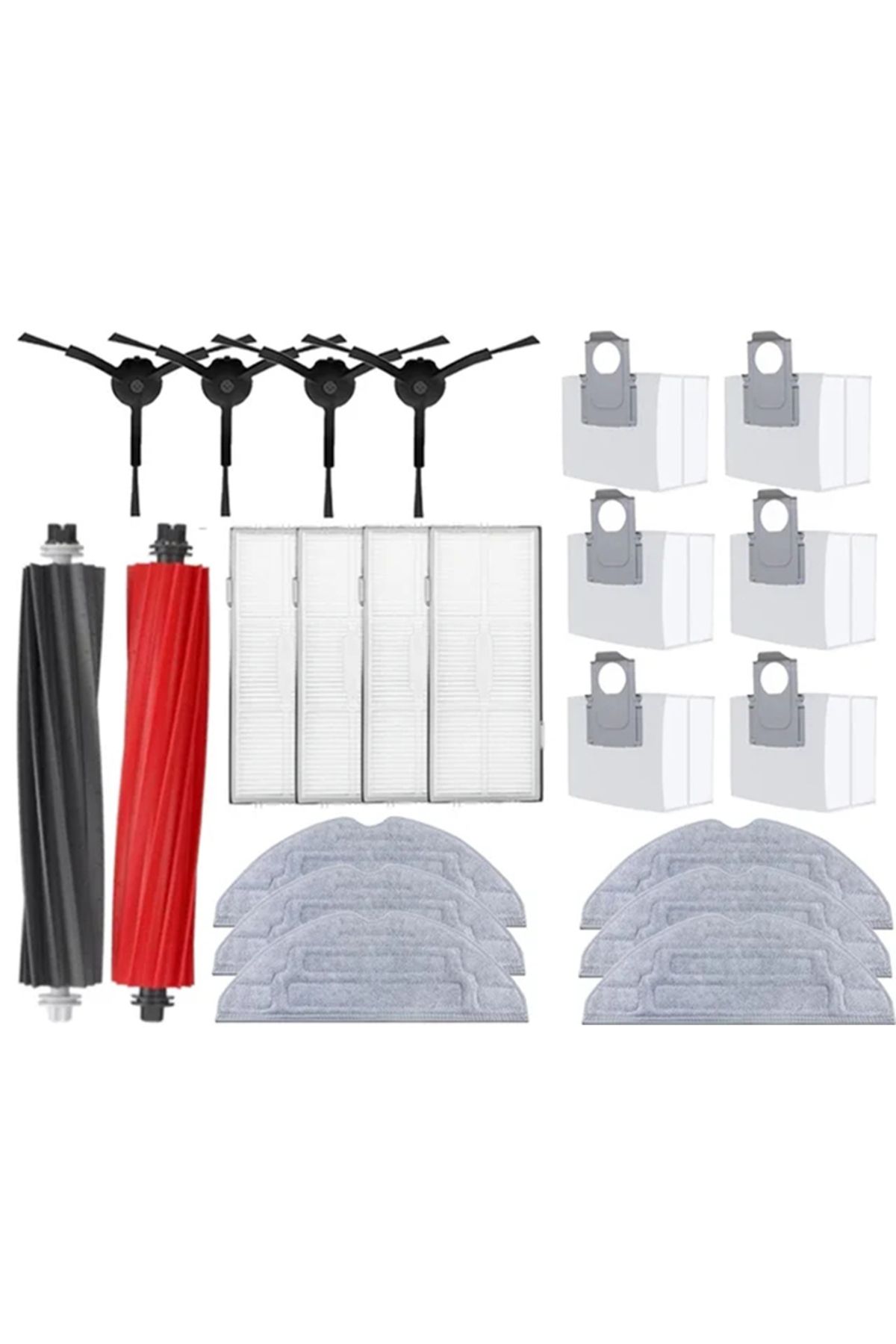 Choice1-SET C 22PCS For Roborock S8 S8 Pro Ultra S8+ Robot Vacuum Spare Parts Main Side Brushes Mop Cloths H 1