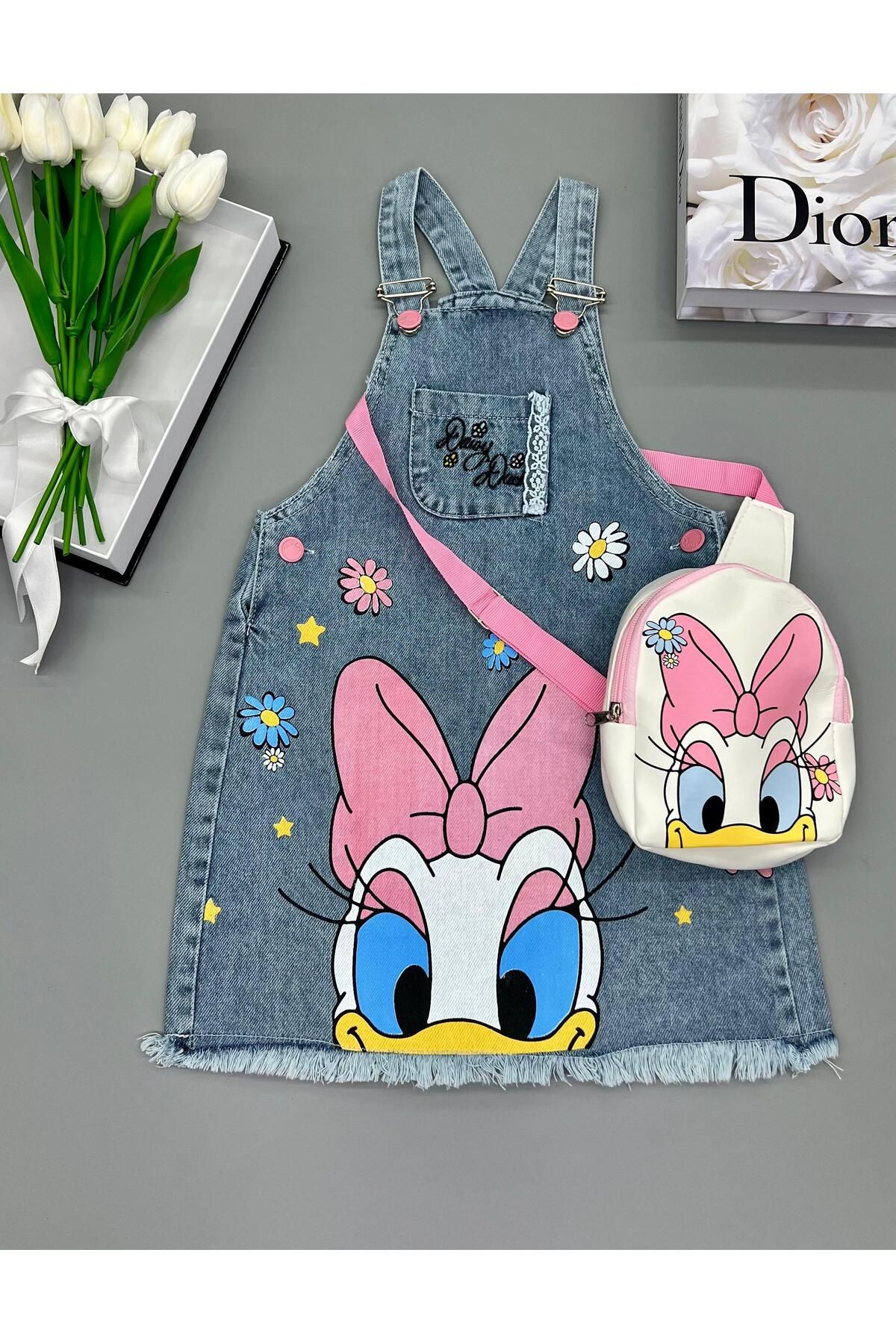 Mislina Combinație De Geantă Din Denim Cu Imprimeu Daisy Femeie - 6 years old