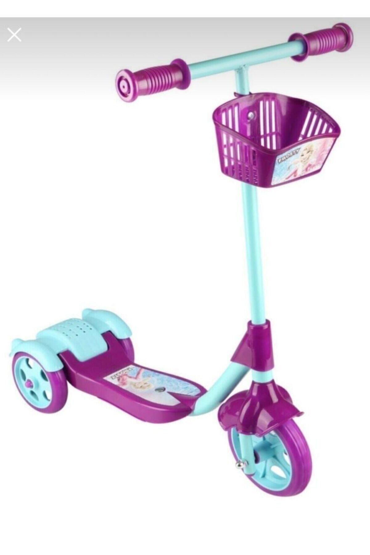 Mhm Collections 3 Tekerlekli Frenli Sepetli Unisex Mor Çocuk Scooter
