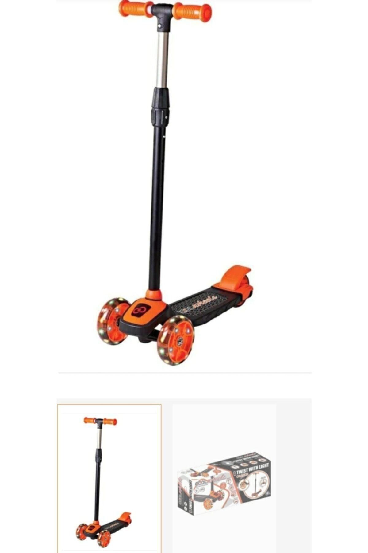 Mhm Collections Cool Wheels Led Işıklı Twıst Scooter Turuncu 3 Teker