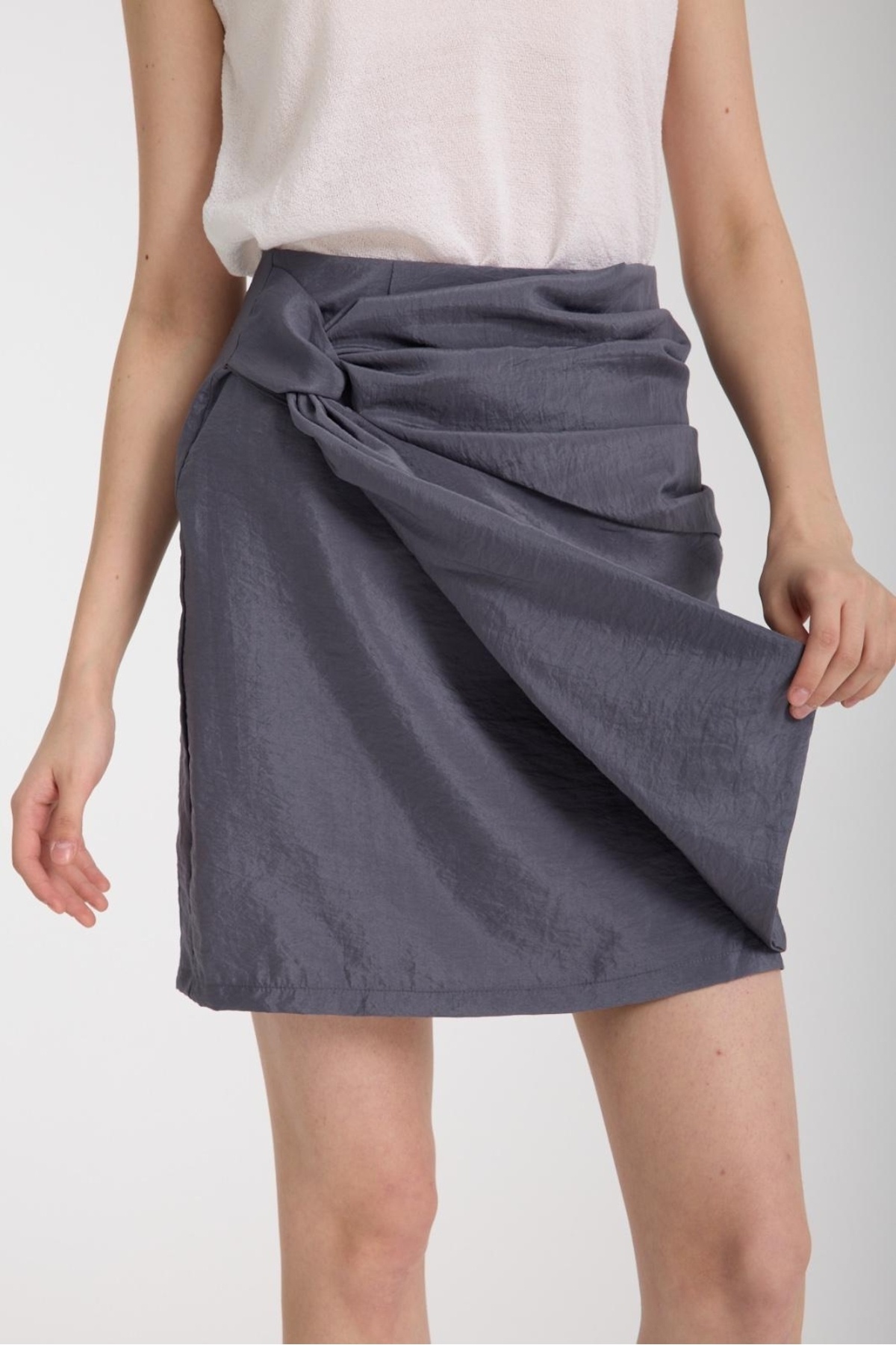 Su Moda-Women's Clothing Skirt Stylish Above Knee Design Wrinkle Free Fabric 5736 5