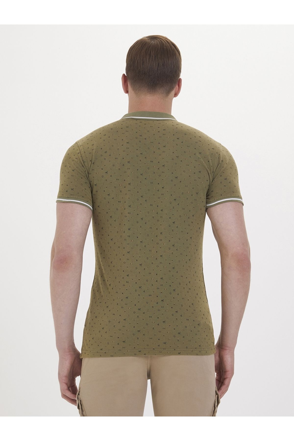 تی شرت یقه پولو سبز مردانه Slim Fit مردانه's Polo K.Kol Loft
