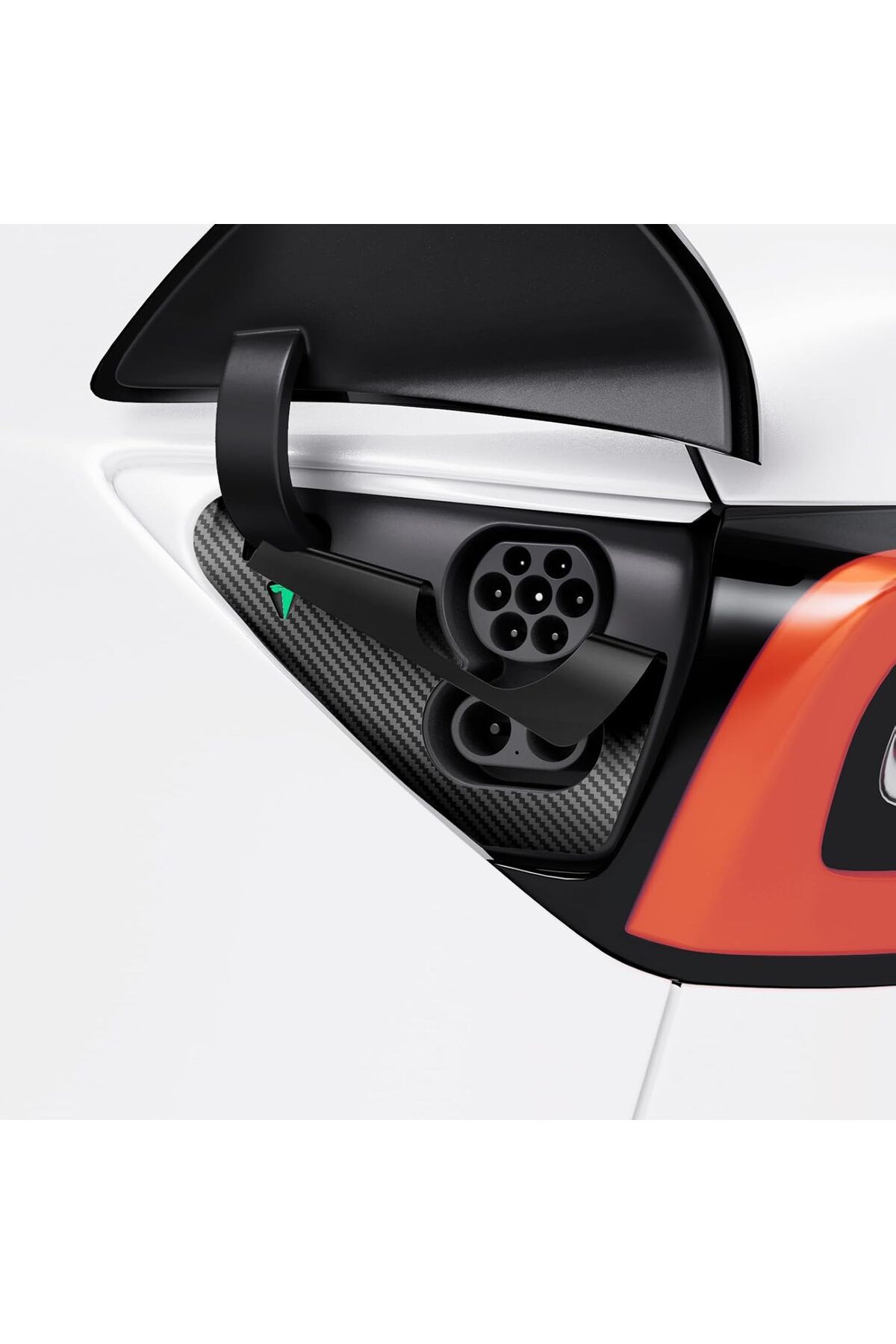 STOREMAX srhtDS Tesla Model Y & 3 Uyumlu Şarj Portu için Koruyucu Film ve Kaplama Seti Carbon TO420-EU - AC