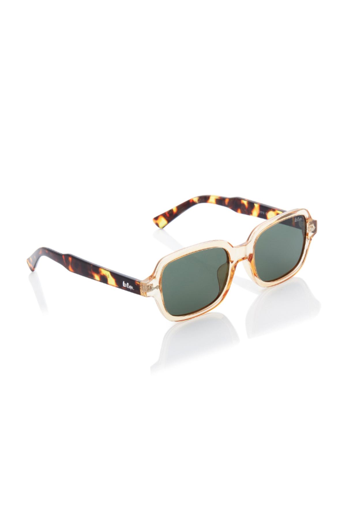 Lee Cooper-Polarized Sunglasses G15 Frame Clear Champagne+Brown Tortoise Mirror Lens 53mm - LC1213C02 4