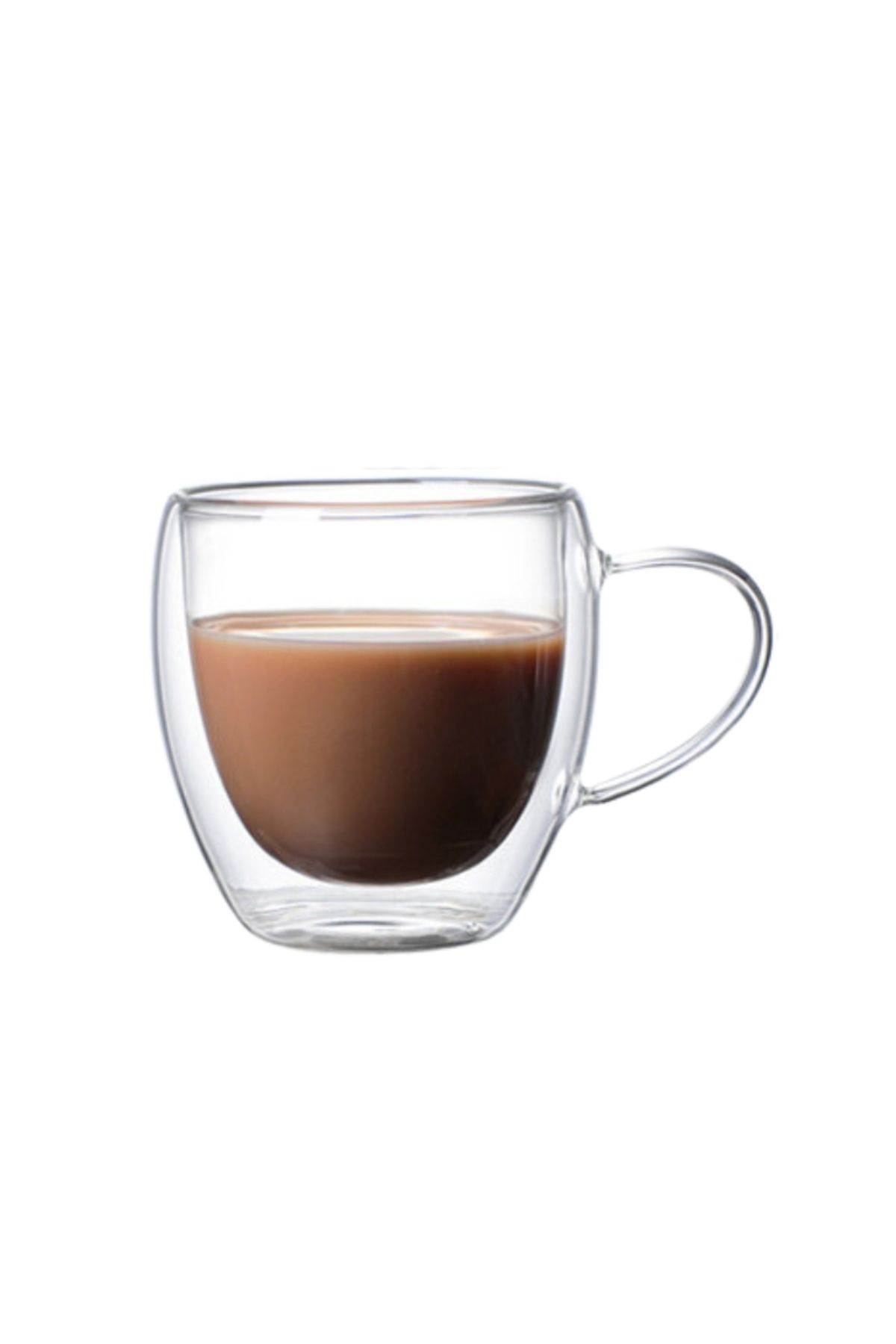 OEM Cana Pentru Cafea, Cu Pereti Dubli, 250 Ml, Sticla, Transparenta, Dimensiuni 5 X 9 X 7.5 Cm - One Size