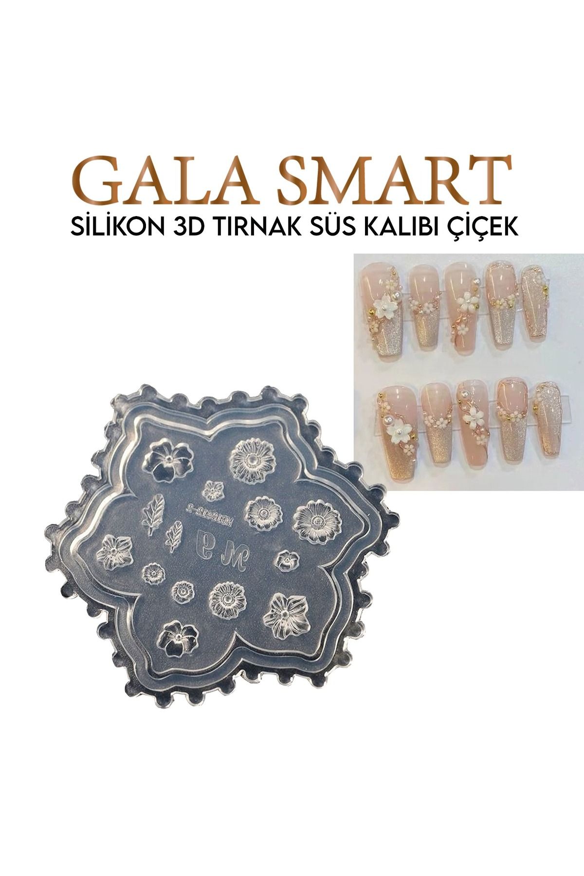 gala smart 3D Silikon Tırnak Süs Kalıbı