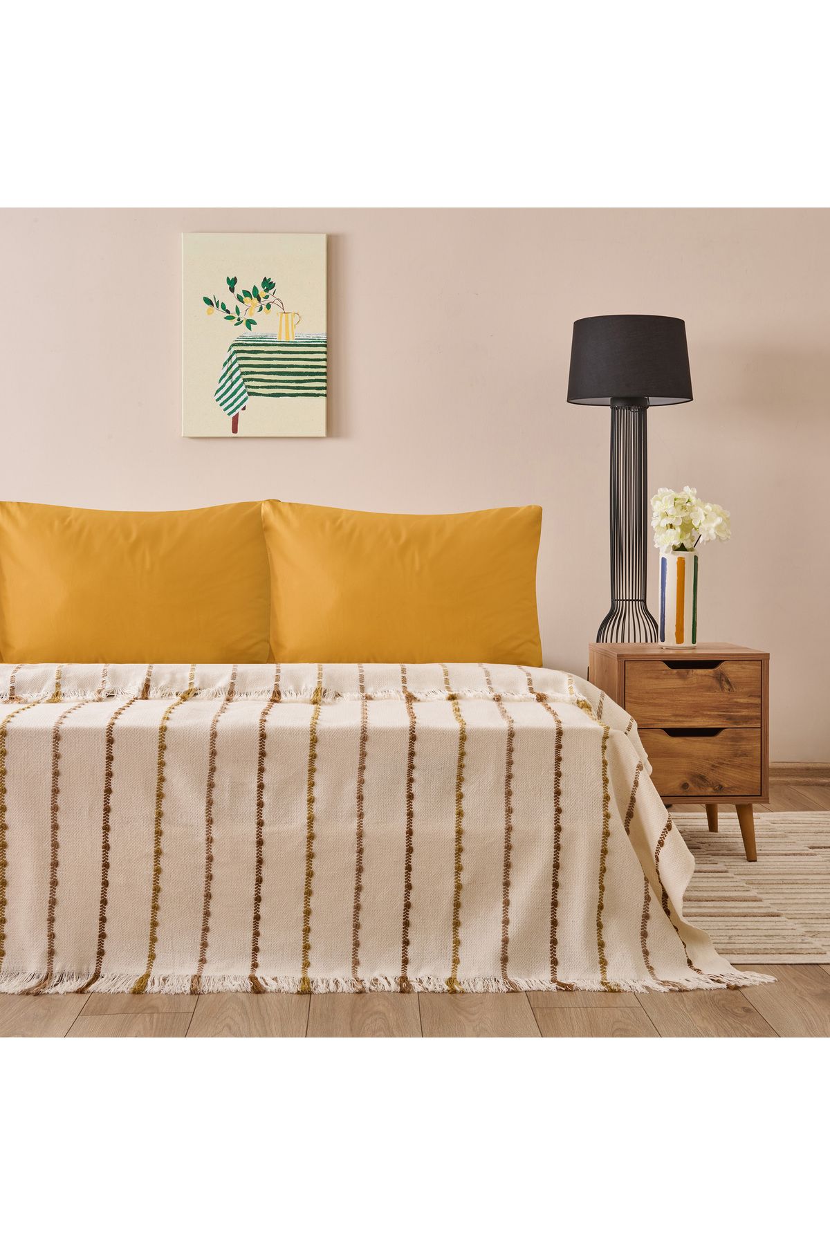 Evidea Soft Arenis Tek Kişilik Pike - Krem - 160x220 cm