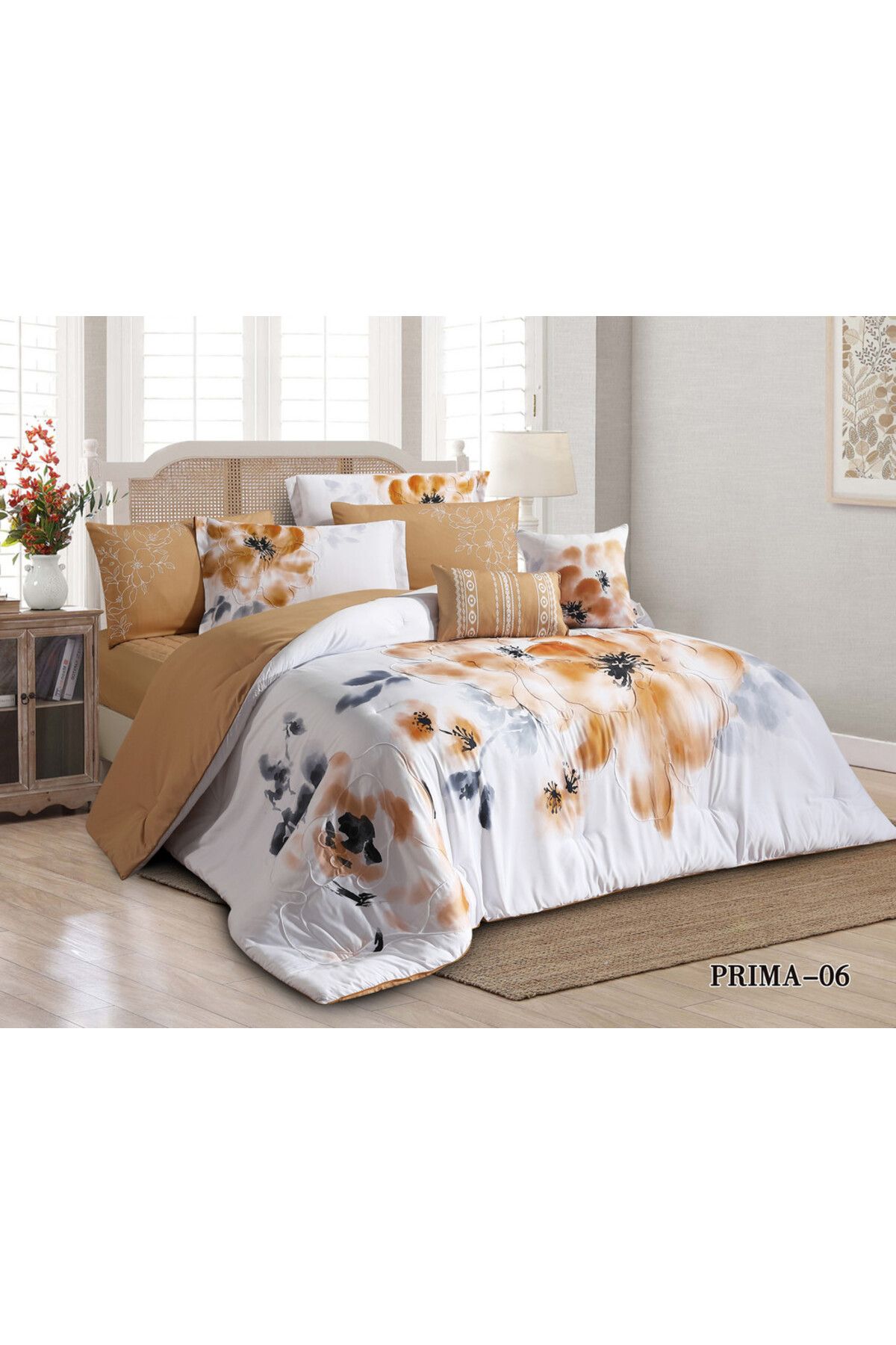 HOURS-Horse comforter set, made of soft silky fabric, double-sided, with an elegant pattern that satisfies all tastes, 8 pieces, king size 1