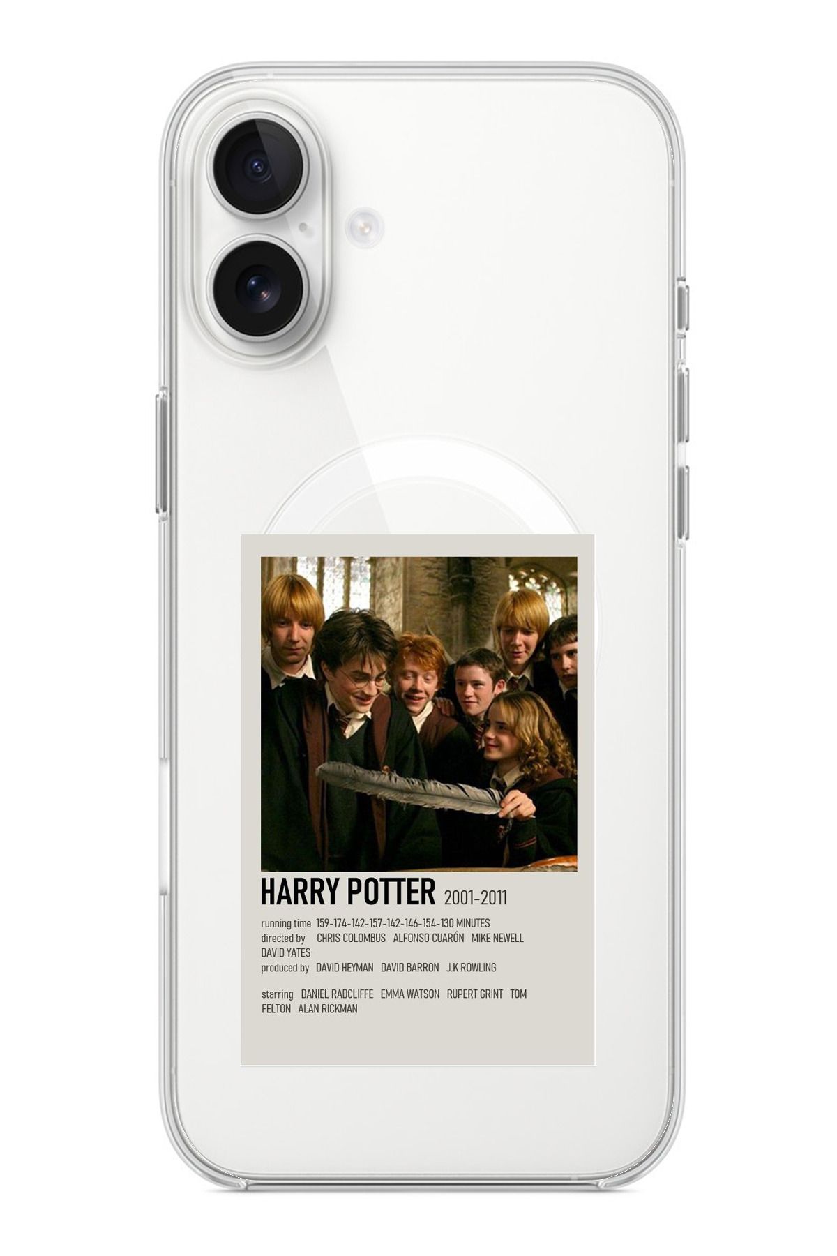 TechTree iPhone 16 PLUS Uyumlu Haryy Potter Tasarımlı Şeffaf Silikon Kılıf